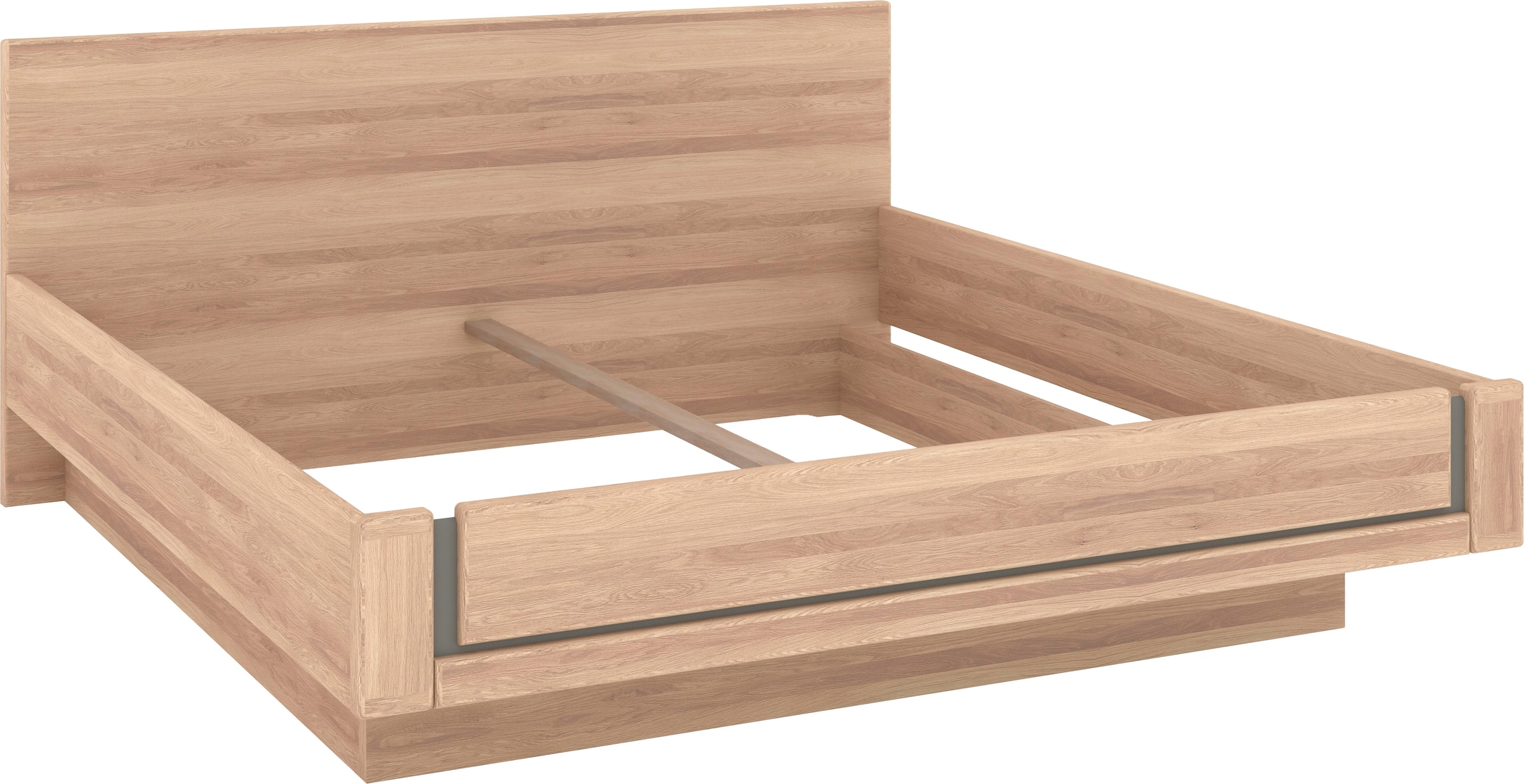 Musterring Holzbett »Sorrent, Bettgestell, Bettrahmen, teilmassiv Eiche«, (MADE IN GERMANY), Eiche teilmassiv, Liegehöhenverstellung, in schwebender Optik