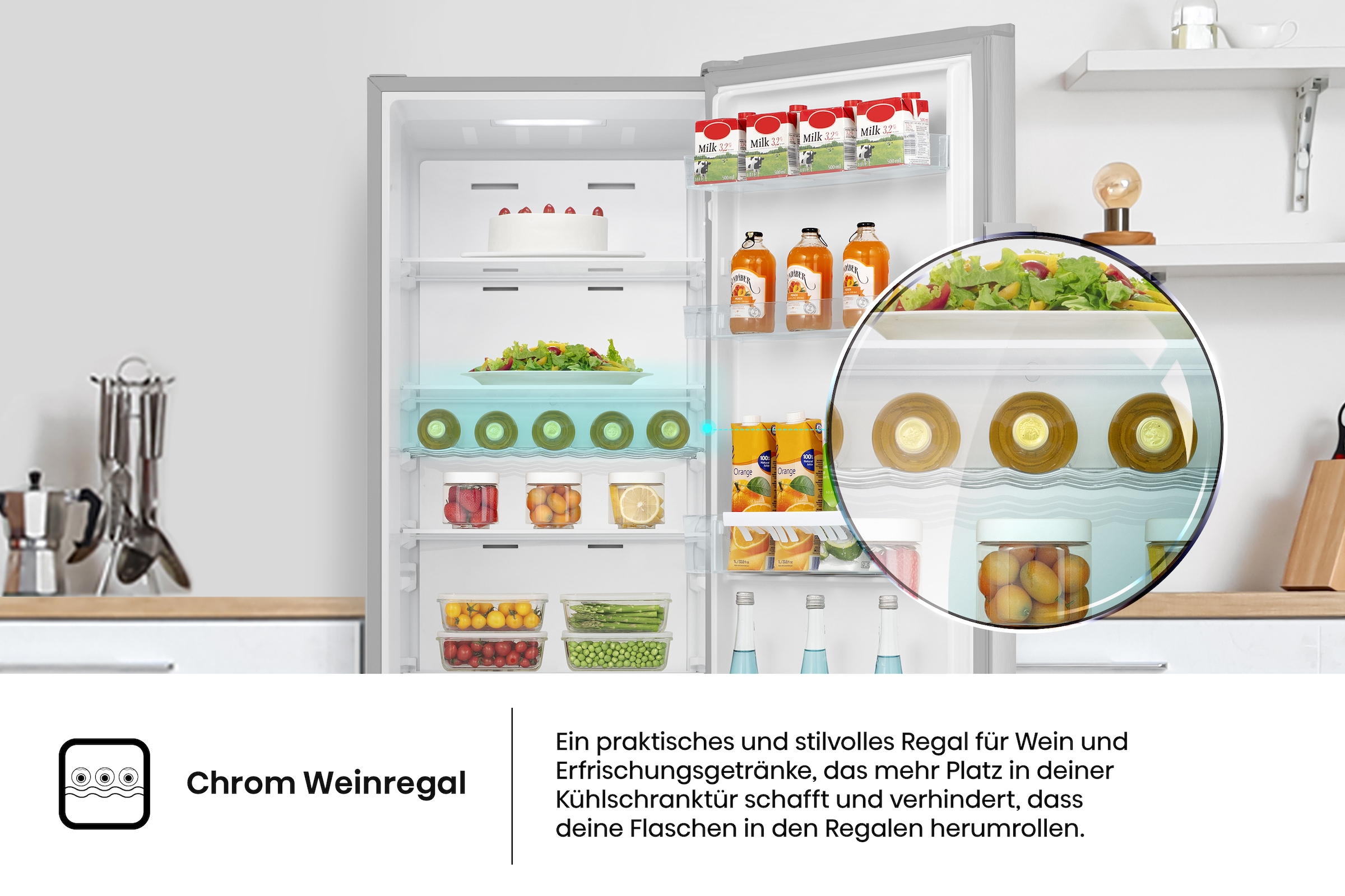 Hisense Kühlschrank »RL3N319NEIC« 172 cm hoch 59,5 cm breit MultiAirFlow-System