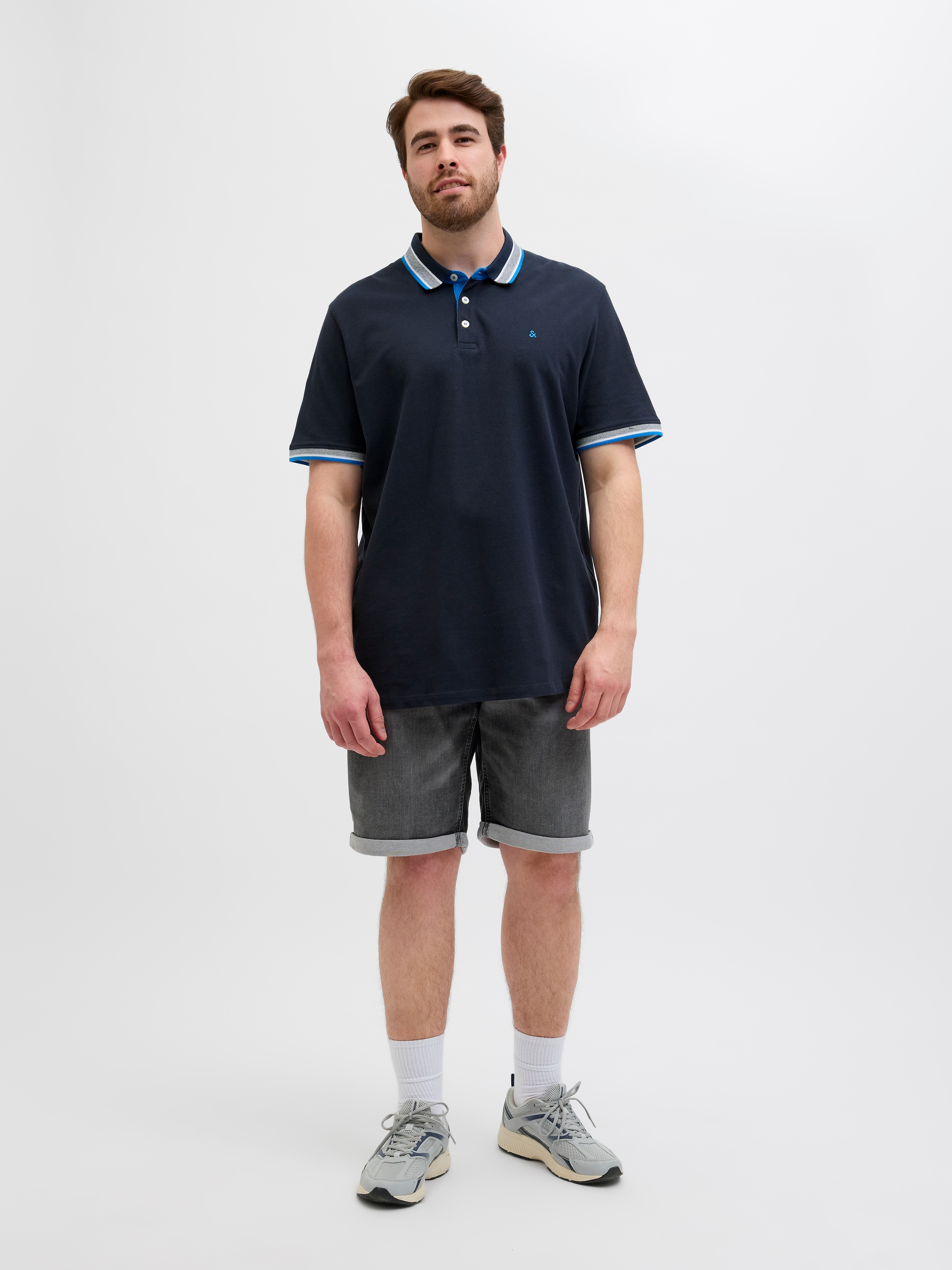 Jack & Jones PlusSize Poloshirt »JJEPAULOS POLO SS NOOS PLS«, mit Logo Stickerei