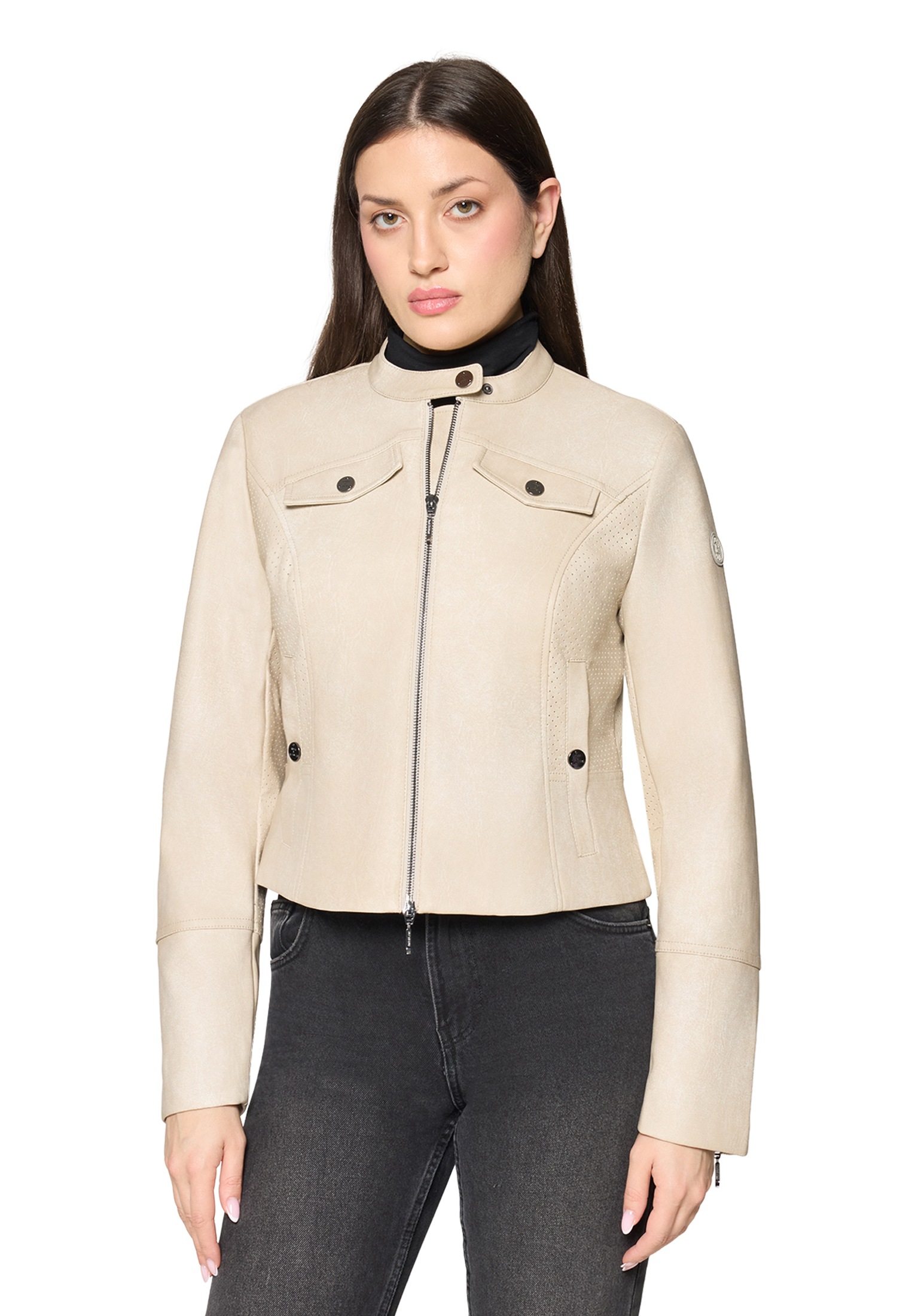 Amber & June Outdoorjacke »Casual-Jacke mit Stehkragen«