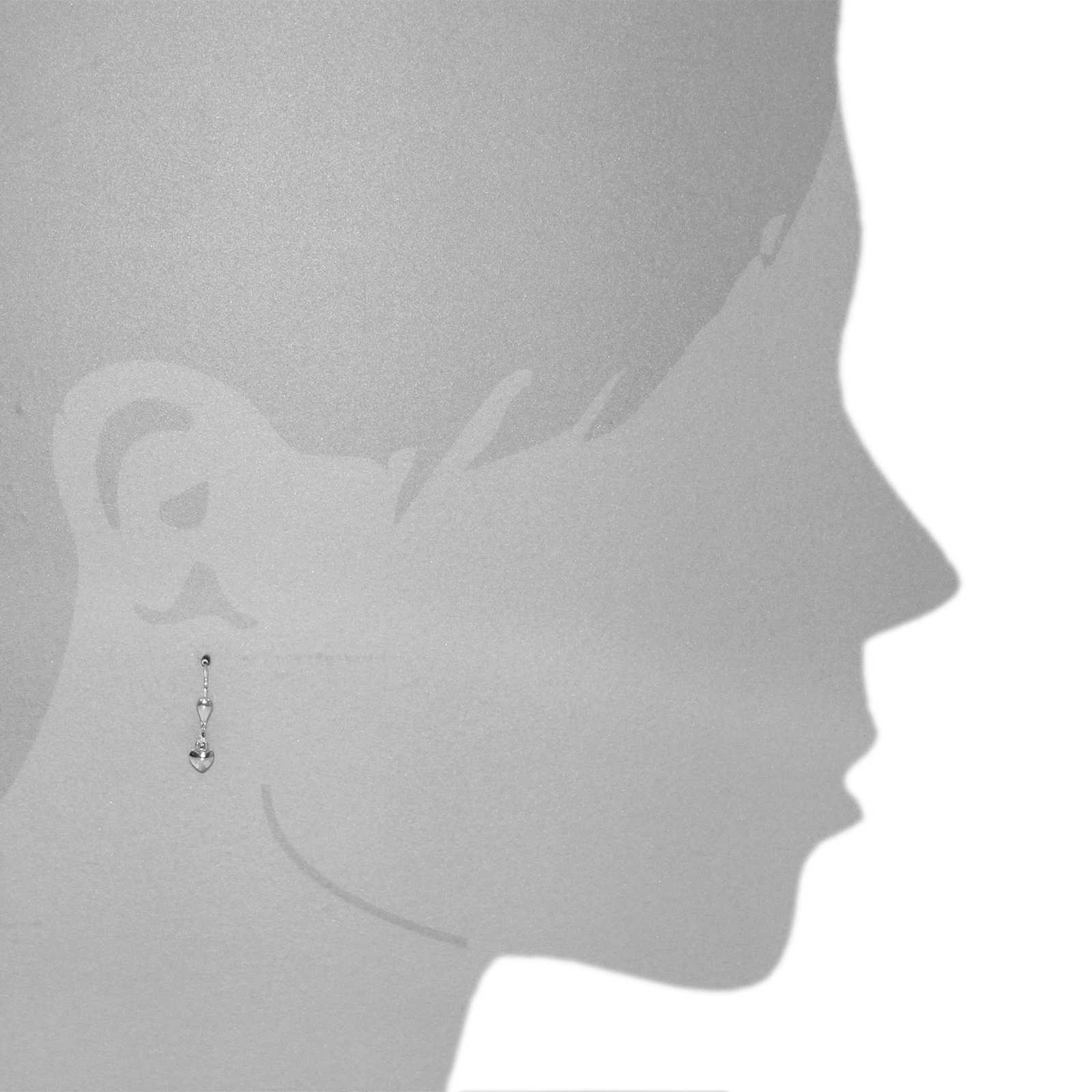 OSTSEE-SCHMUCK Paar Ohrhänger »- kleines Herz - Silber 925/000 -,«