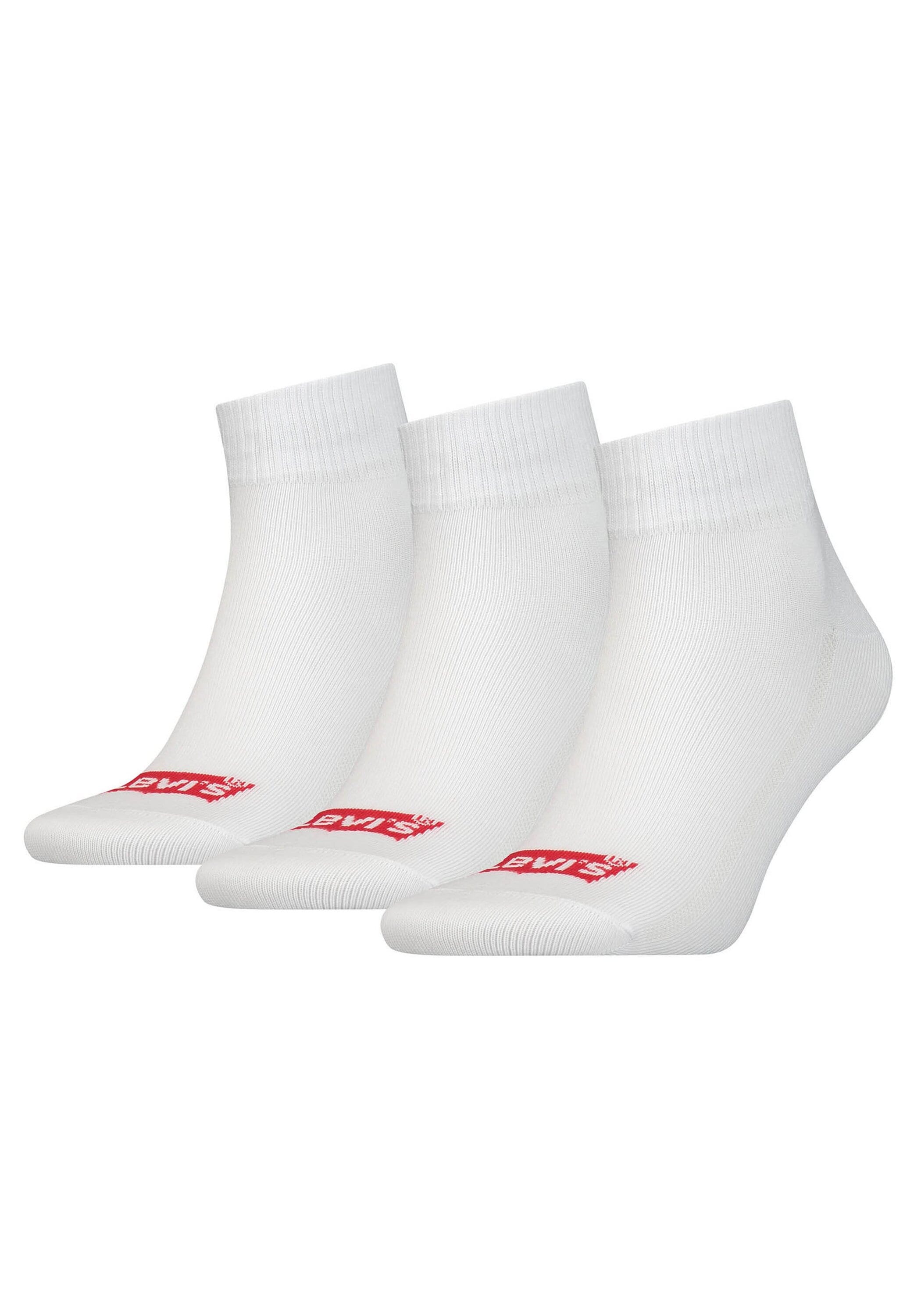 Levi's® Kurzsocken »Socken Mid Cut Batwing Logo Recycled Cotton 3P 3er Pack« 3 Paar tlg.