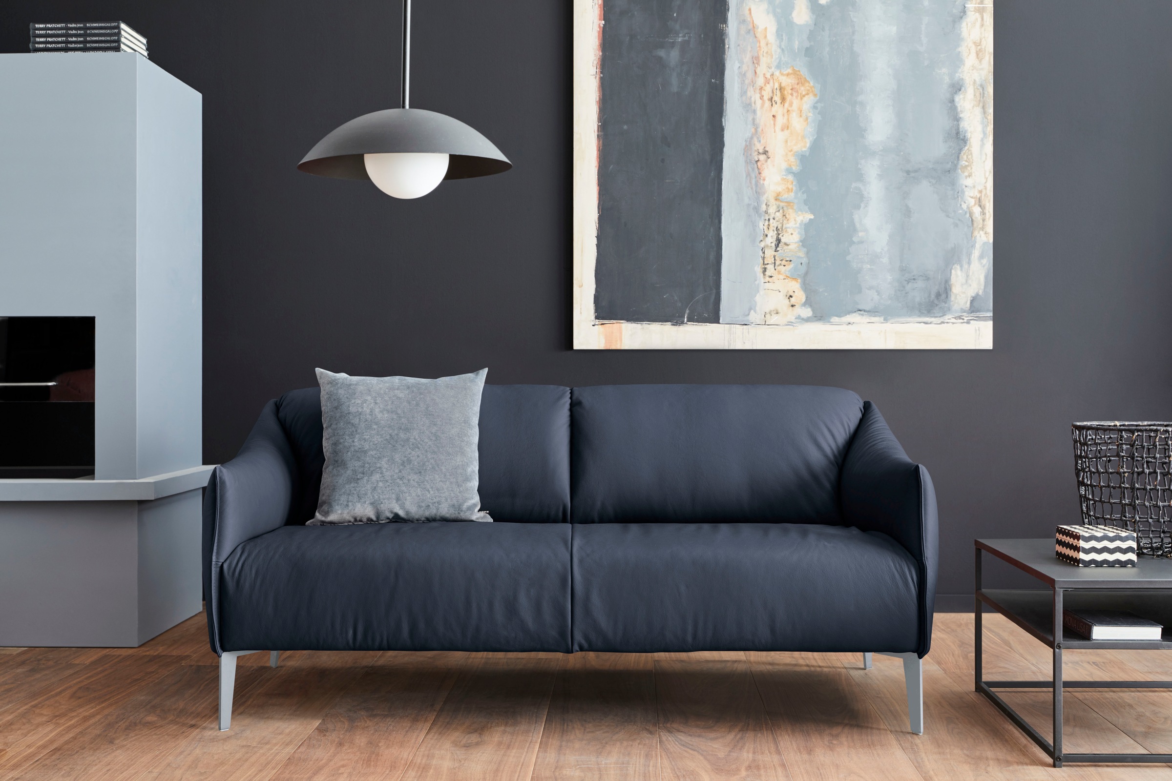 W.SCHILLIG 2,5-Sitzer »sally«, mit Metall-Winkelfüßen in Silber matt, Breite 194 cm