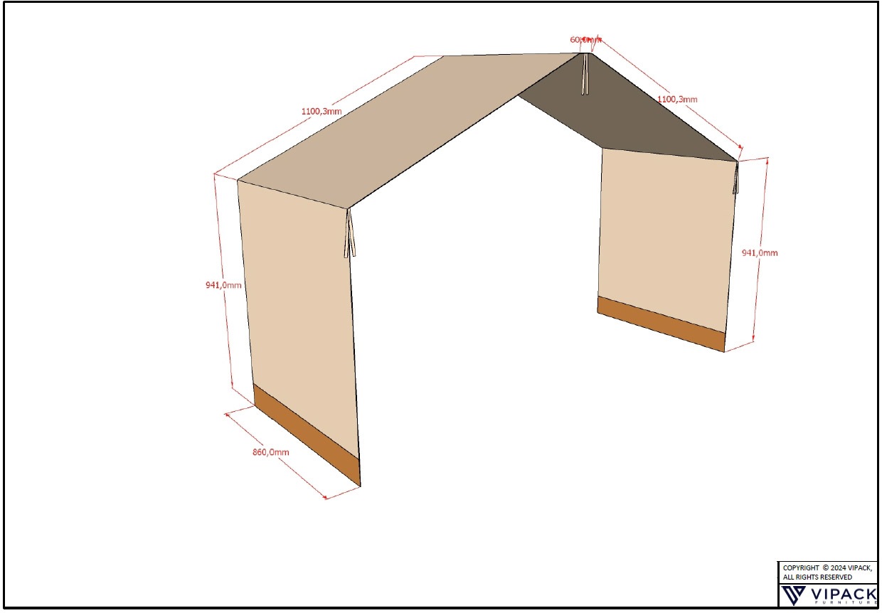 Home affaire Hausbett »Forrest mit Dachaufbau, Textilhimmel, später umbaubar zum Einzelbett« mit Textilhimmel, Höhe mt Dachaufbau ca. 170cm,  90/200 Buche massiv weiß lackiert, wahlweise mit o. ohne Bettschublade