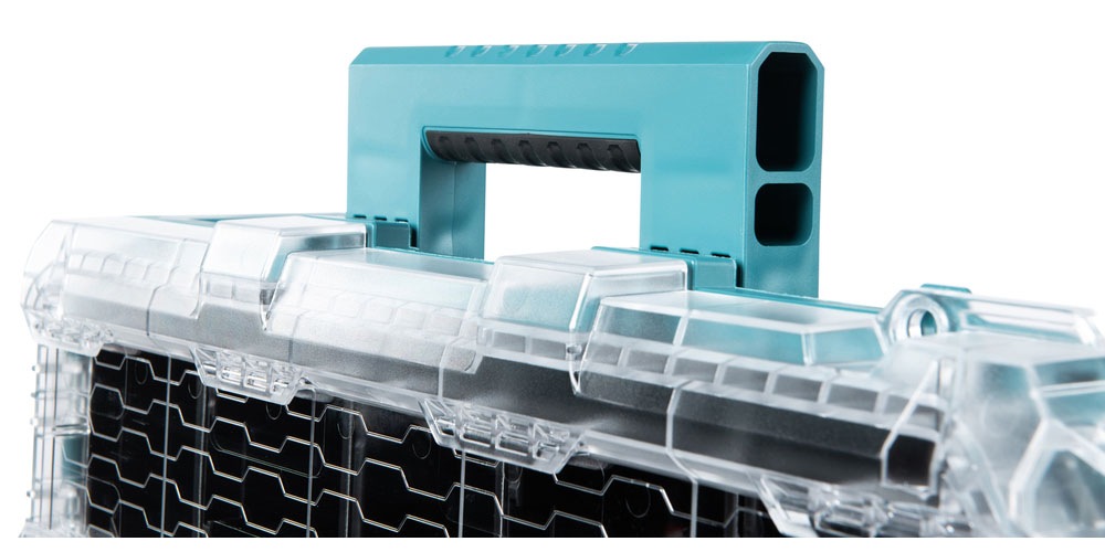 Makita Werkzeugbox »MAKTRAK  Organizer-Behälter, tief M »P-91045« max. 22,7 kg, 18,41L, 11« Effizientes Be- und Entladen mit dem MAKTRAK Koffer Sortiment