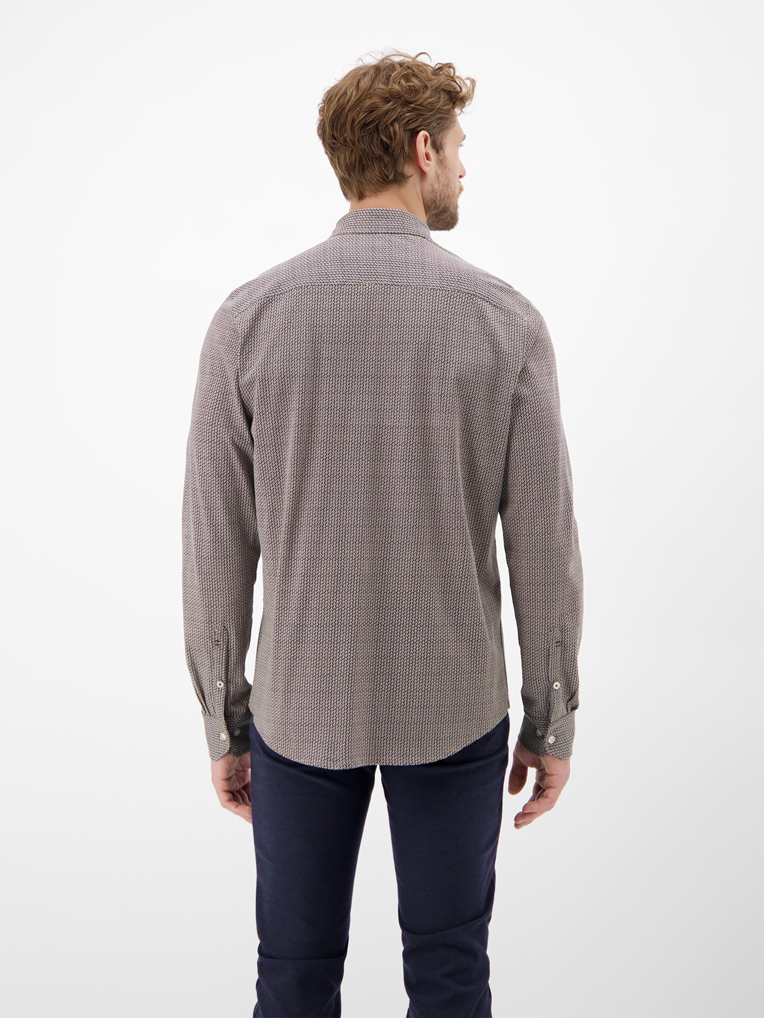 LERROS Langarmhemd mit Logo Stickerei