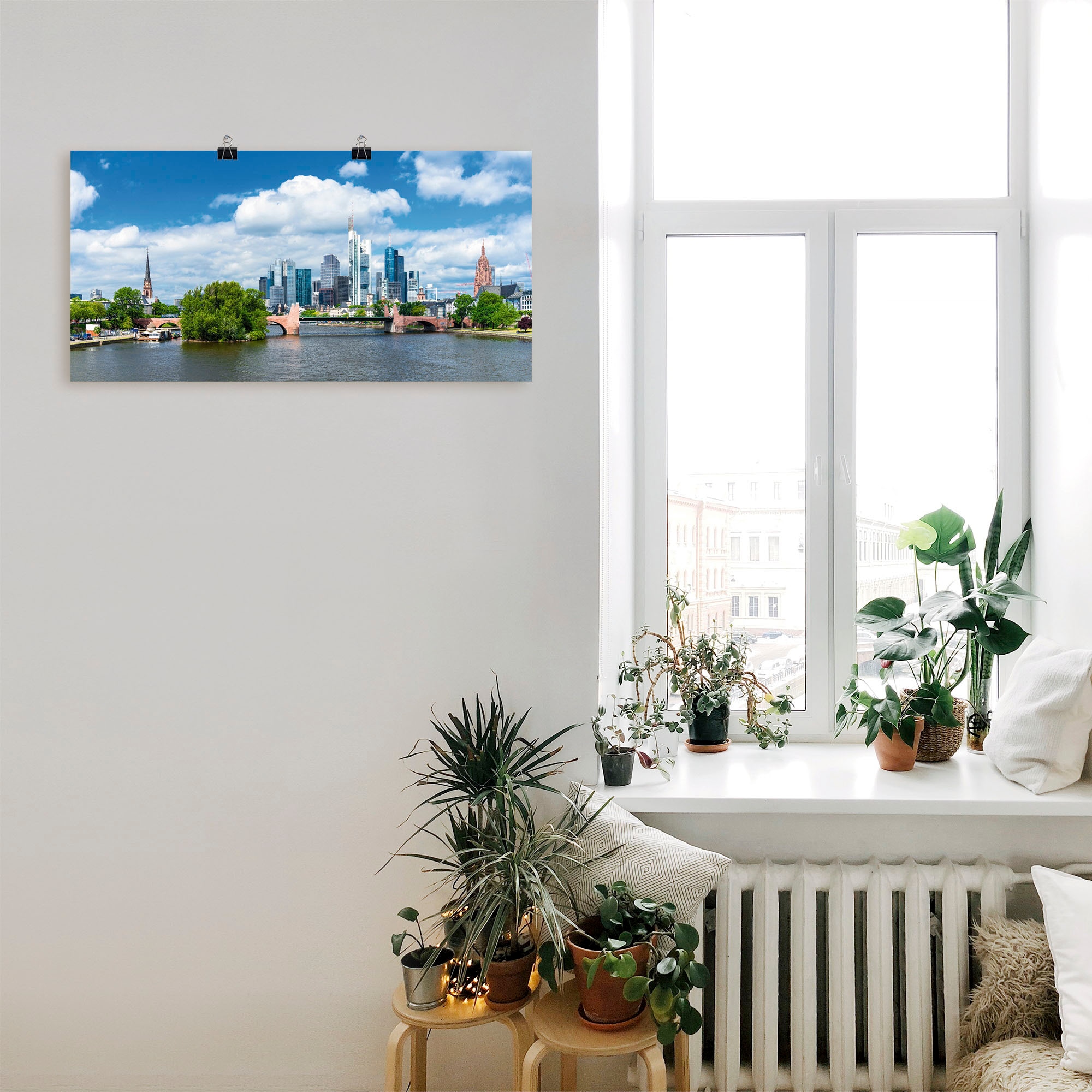 Artland Wandbild »Frankfurt am Main«, Deutschland, (1 St.), in vielen Größen & Produktarten - Alubild / Outdoorbild für den Außenbereich, Leinwandbild, Poster, Wandaufkleber / Wandtattoo auch für Badezimmer geeignet