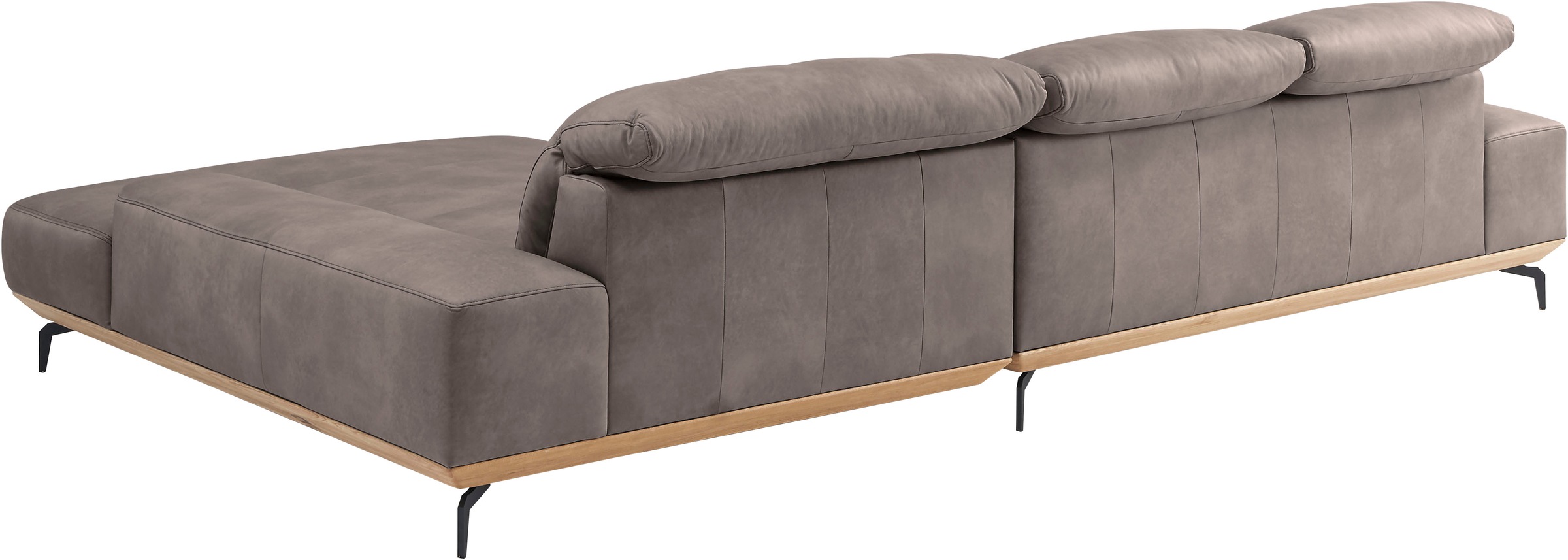 Musterring Wohnlandschaft »MR 2490«, Fuß schwarz, Sitzhöhe 48cm, wahlweise mit Funktionen, Maße 342x207 cm