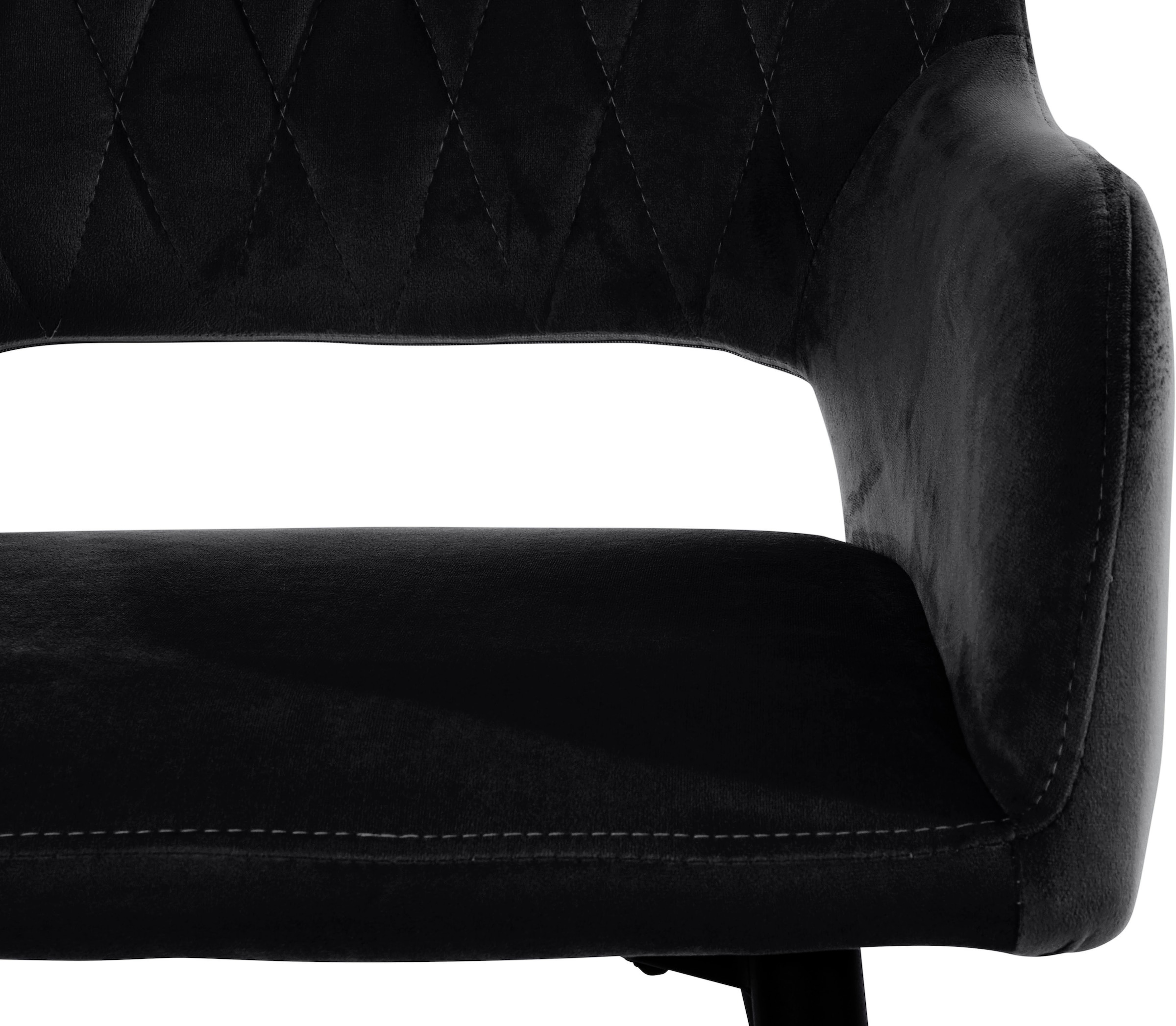 Esszimmerstuhl OTTO 2 mit Sitz Rückenlehne Harlekinmuster, Leonique Sitzhöhe Veloursstoff, cm 48 bei Veloursstoff, »Franca«, in St.,
