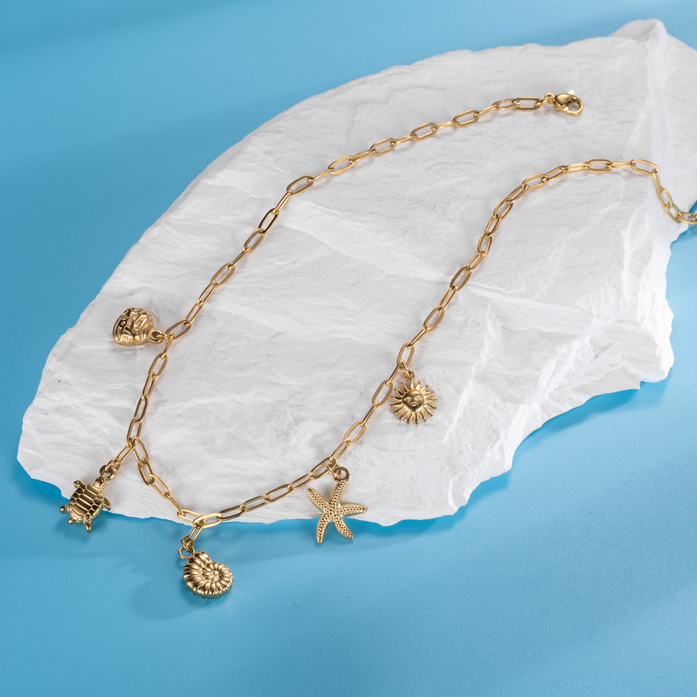 Firetti Kette mit Anhänger »Schmuck Geschenk Edelstahl Halsschmuck Halskette mit Anhänger Ocean«