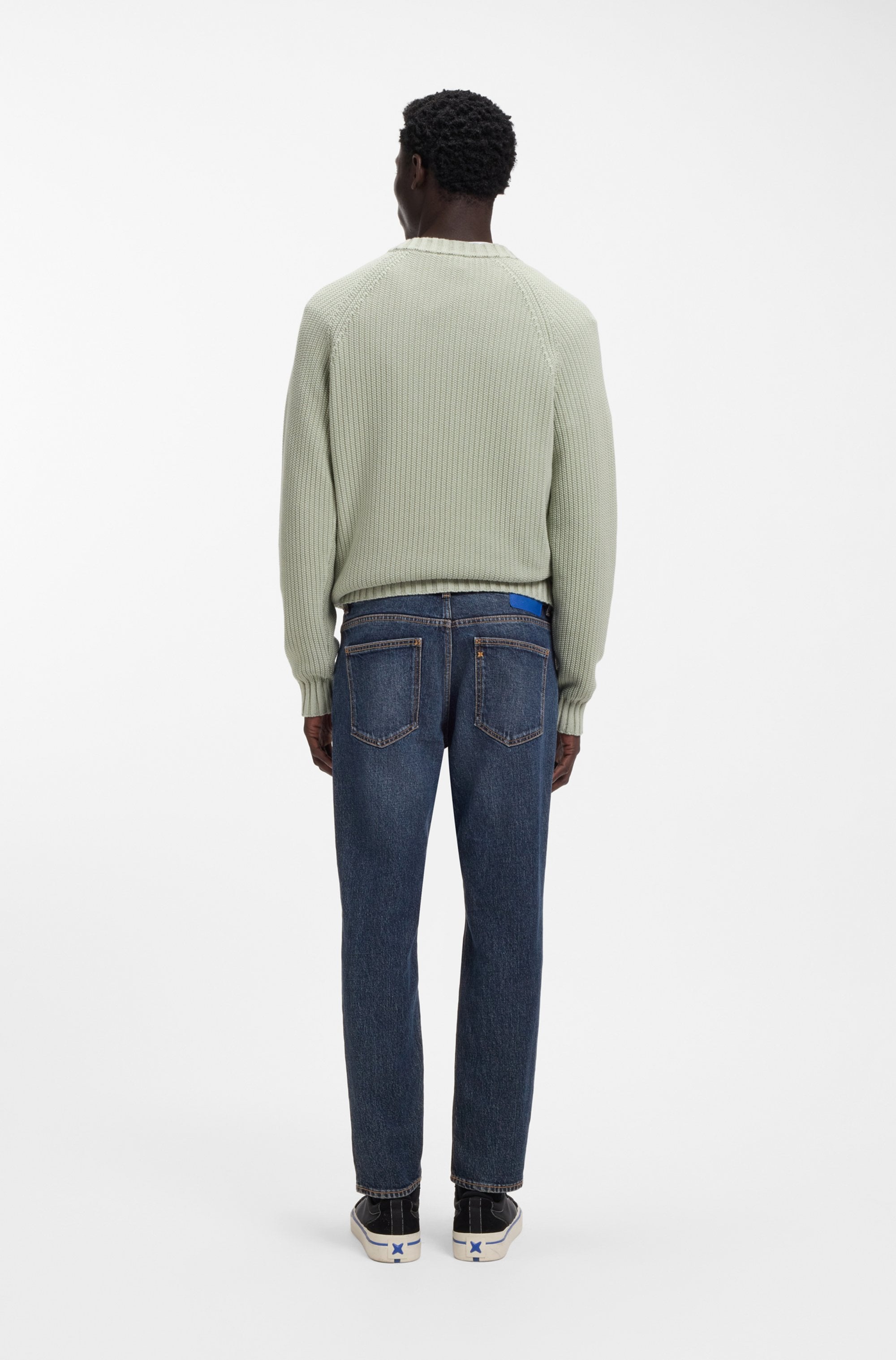 HUGO Blue Tapered-fit-Jeans »Brody« mit Stone-washed-Finish