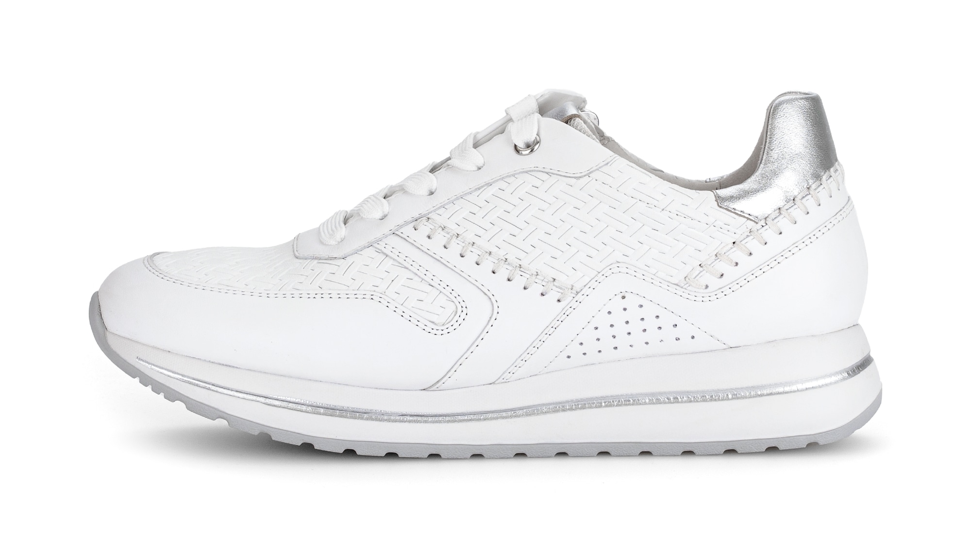 Gabor Keilsneaker »DAVOS«  , Freizeitschuh, Halbschuh, Schnürschh mit Flechtmuster, H-Weite