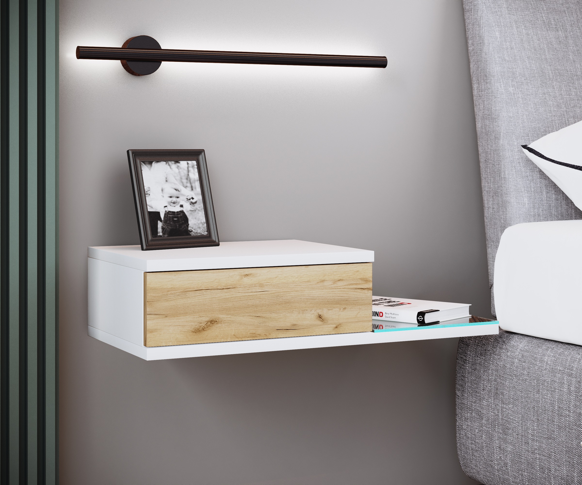 VCM Nachttisch »Design Wandschublade Nachttisch Regal Konsila L«