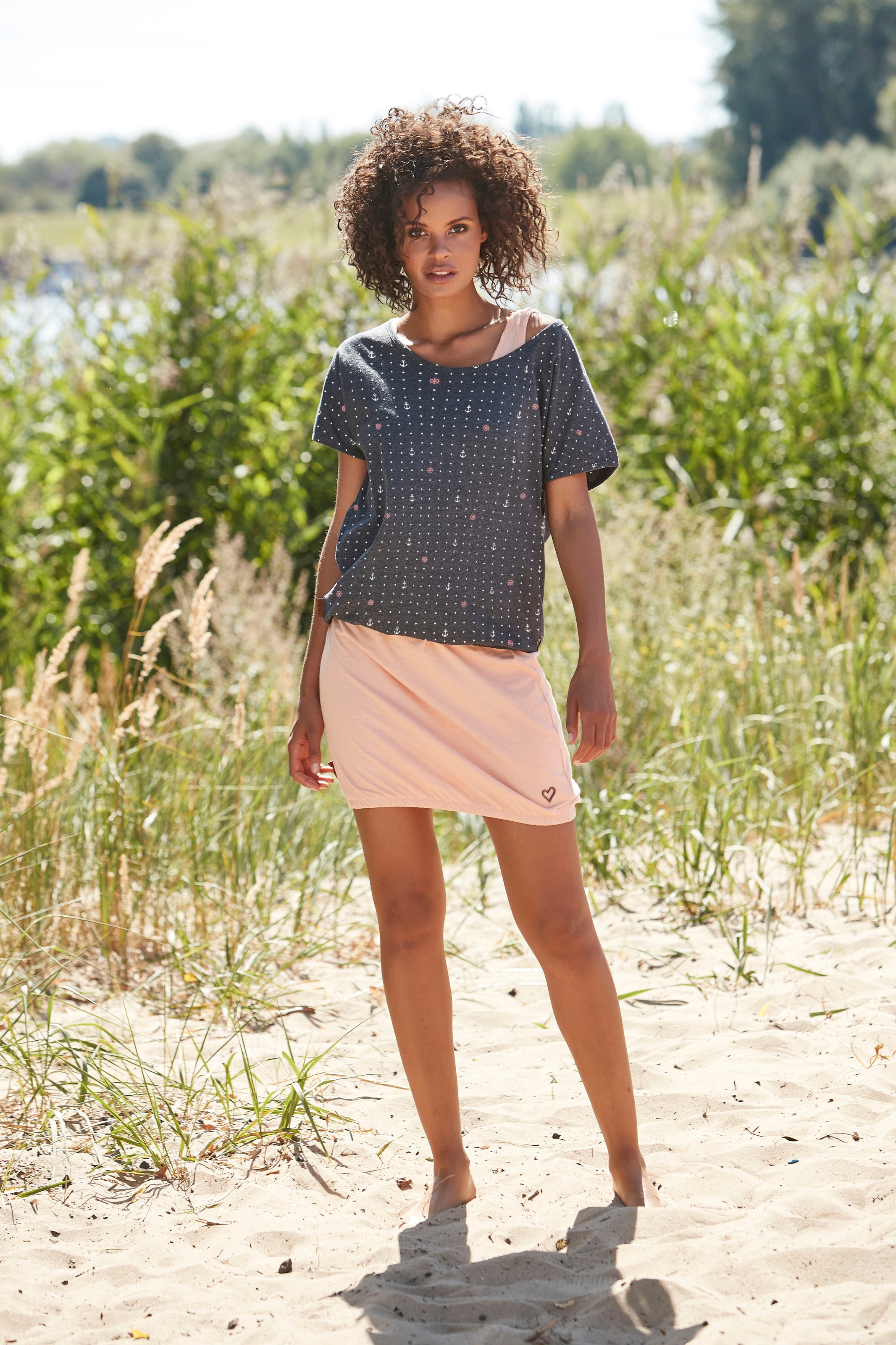 Alife & Kickin Jerseykleid »SunnyAK«, (Set, 2 tlg., mit T-Shirt), sommerlicher Zweiteiler - Kleid & Shirt