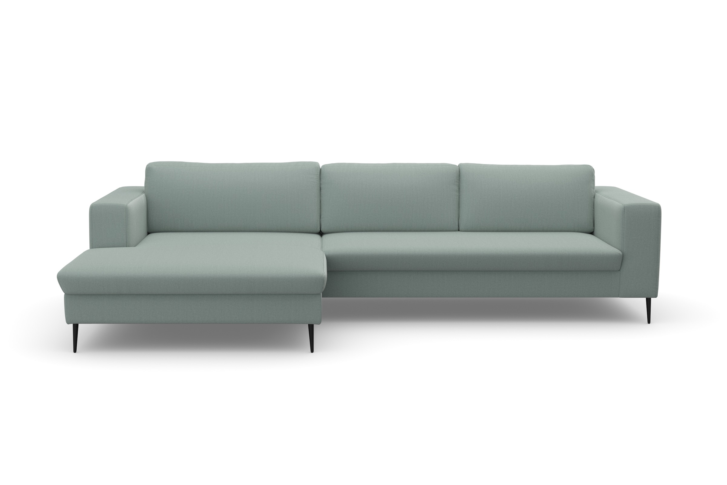DOMO collection Ecksofa »Modica, zeitlos und elegant, L-Form«, moderne Optik mit extrabreiter Recamiere, auch in Cord