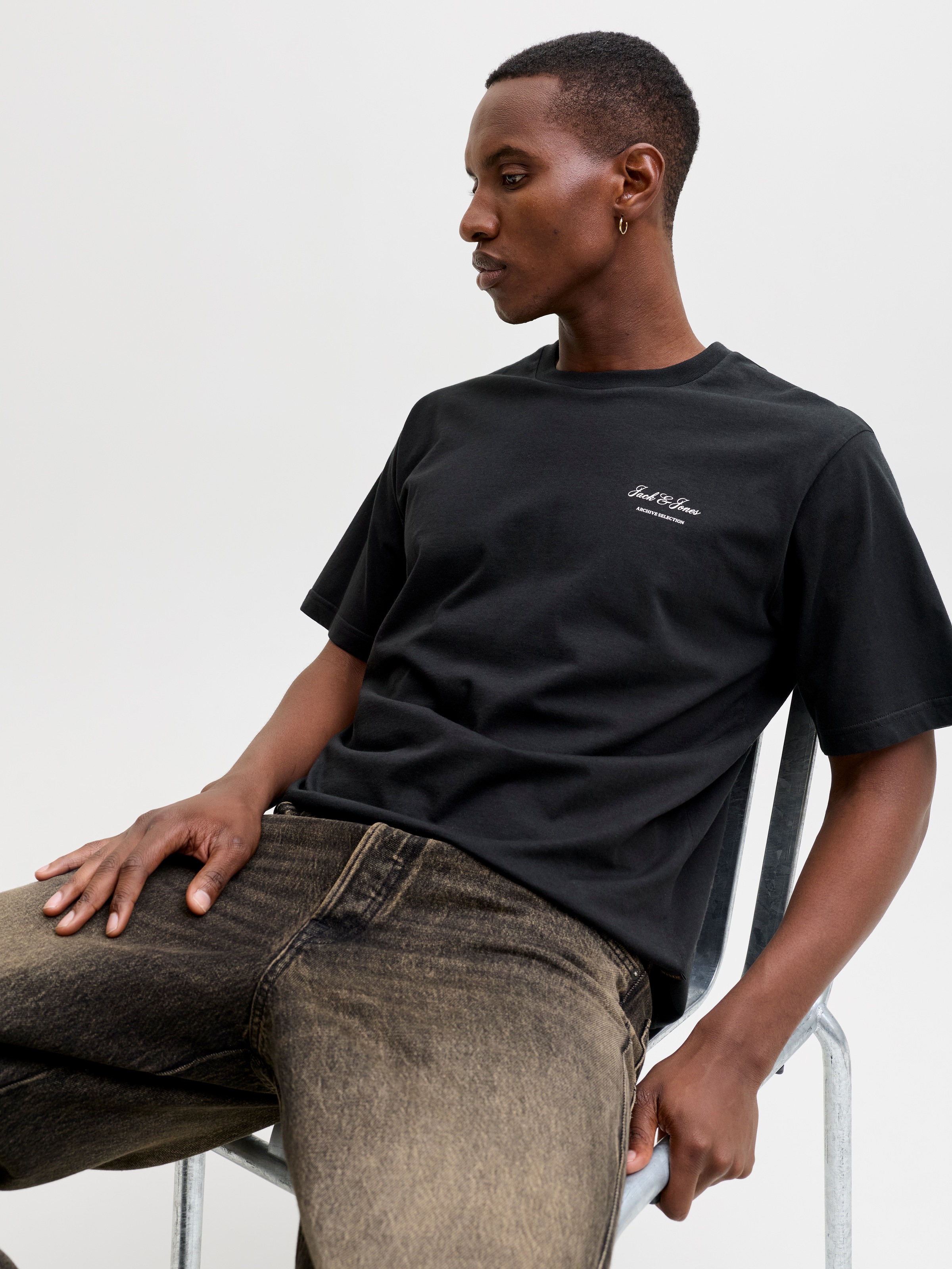 Jack & Jones Rundhalsshirt »JJEARCHIVE GRAPHIC TEE SS O-NECK NOOS« Baumwolle, relaxed fit