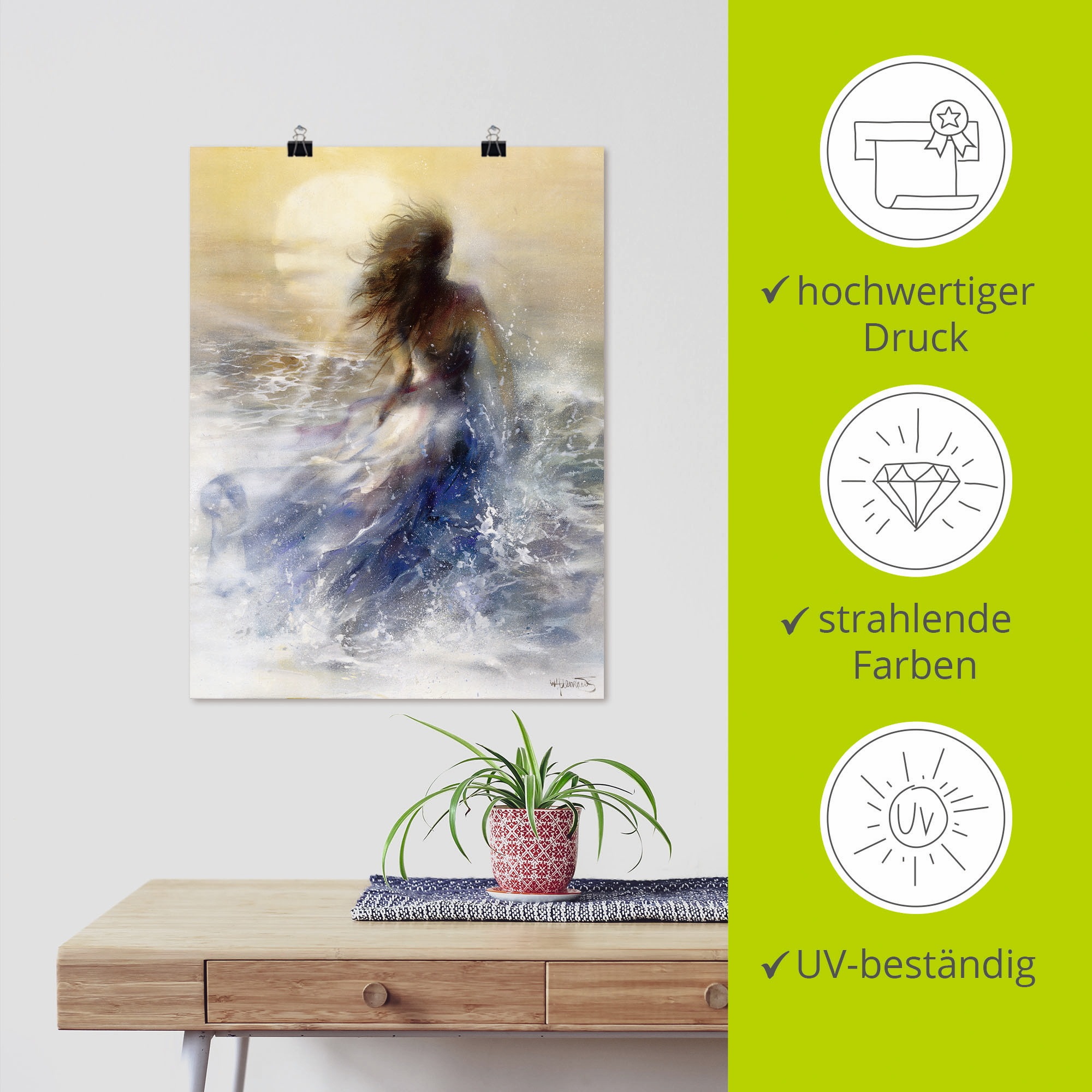 Artland Wandbild »Sommer I«, Frau, (1 St.), als Leinwandbild, Poster, Wandaufkleber in verschied. Größen