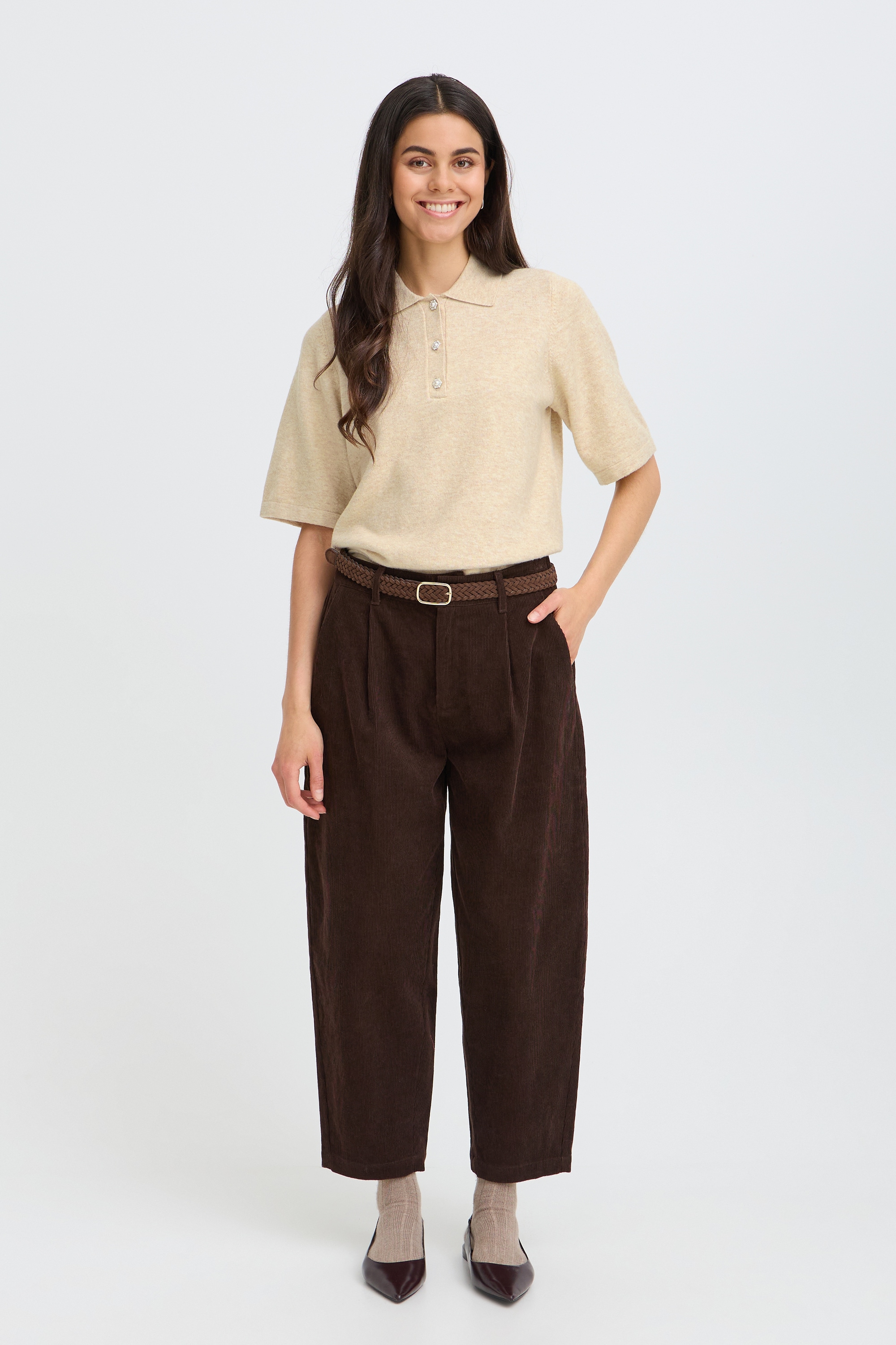 fransa Kurzarmpullover »Damen Halblange Ärmel FRSUZETTE«