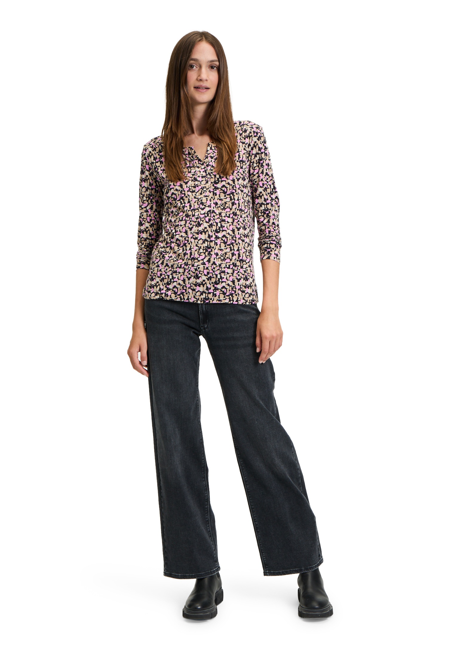 Betty&Co Langarmshirt »Casual-Shirt mit Gummizug«