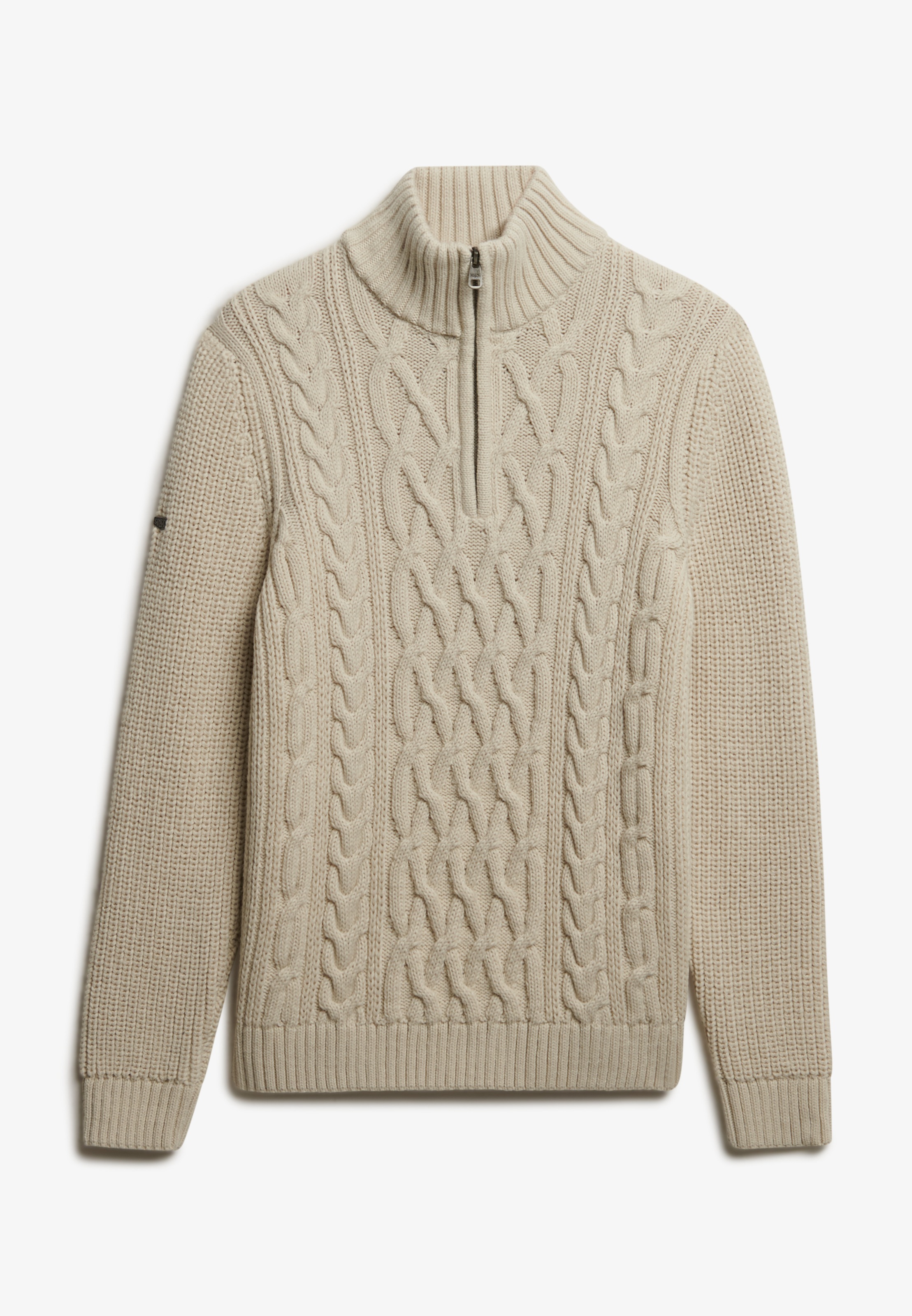Superdry Strickpullover »JACOB CABLE KNIT HALF ZIP«