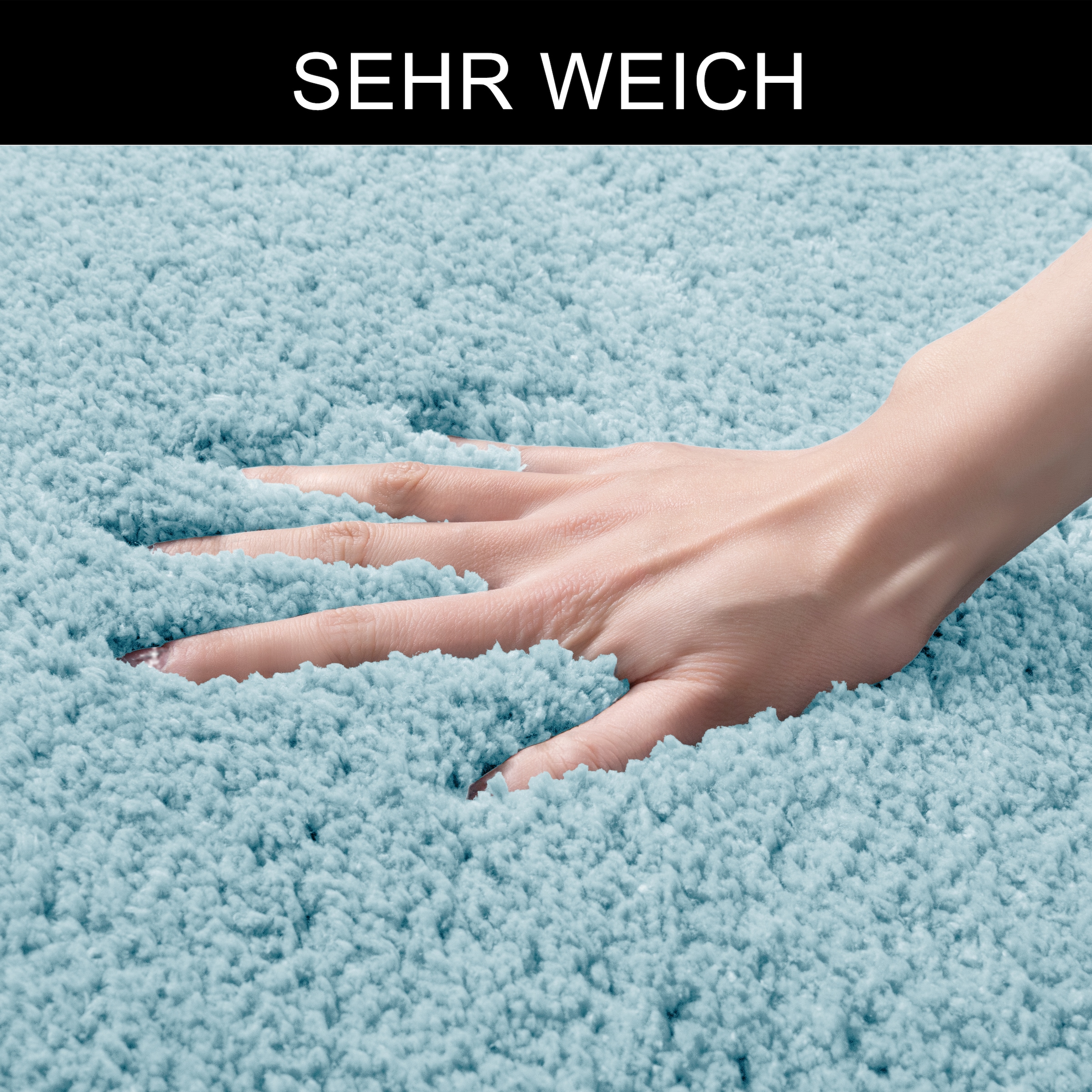 my home Badematte »Sanremo, Badvorleger, Badezimmer Teppich, sehr weich« Höhe 30 mm rutschhemmend beschichtet fußbodenheizungsgeeignet | schnell trocknend Badteppich, unifarben, rechteckig, rund & als 3-tlg. Set erhältlich