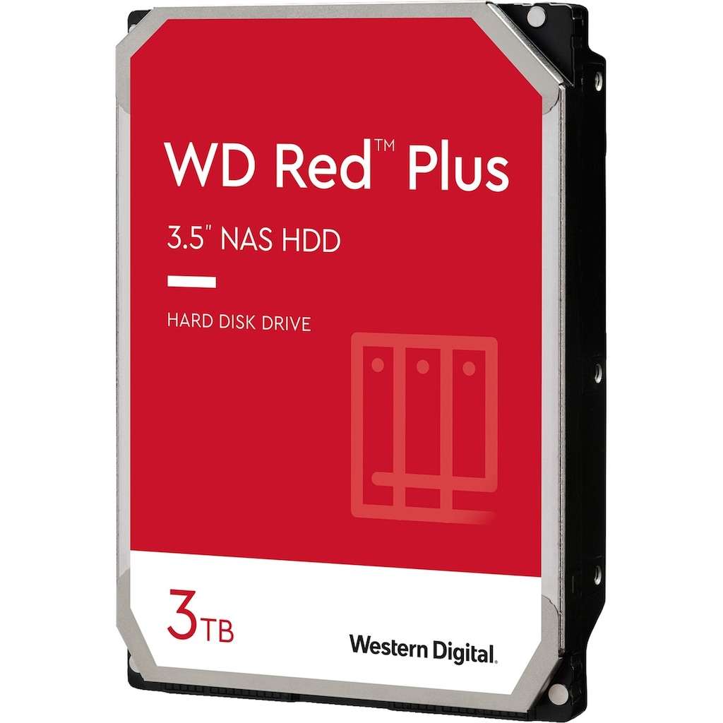 Western Digital HDD-NAS-Festplatte »WD Red Plus 3TB«, 3,5 Zoll, Anschluss SATA III