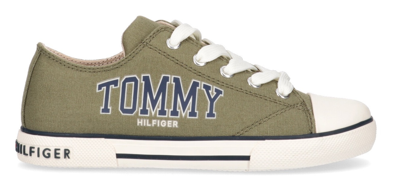 Tommy Hilfiger Sneaker »LOW CUT LACE-UP SNEAKER«, mit breitem Logo