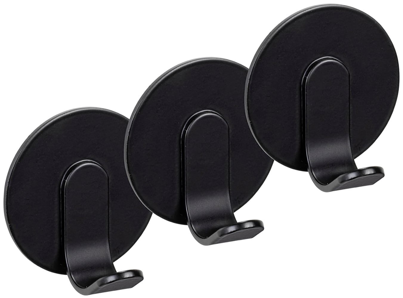 Wenko Wandhaken »Turbo-Loc Modell Uno Bivio« Klebehaken aus Aluminium für Bad und Gäste-WC in schwarz, Größe B/H/L: 6,5 cm x 6,5 cm x 4,5 cm