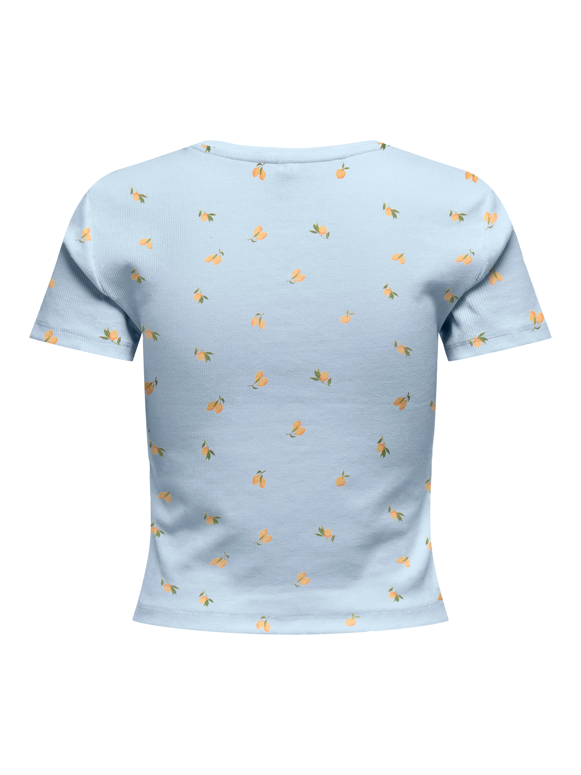 ONLY Kurzarmshirt »ONLFENJA LIFE SS AOP TOP JRS NOOS« Baumwollmischung, Cropped Fit, Rundhals