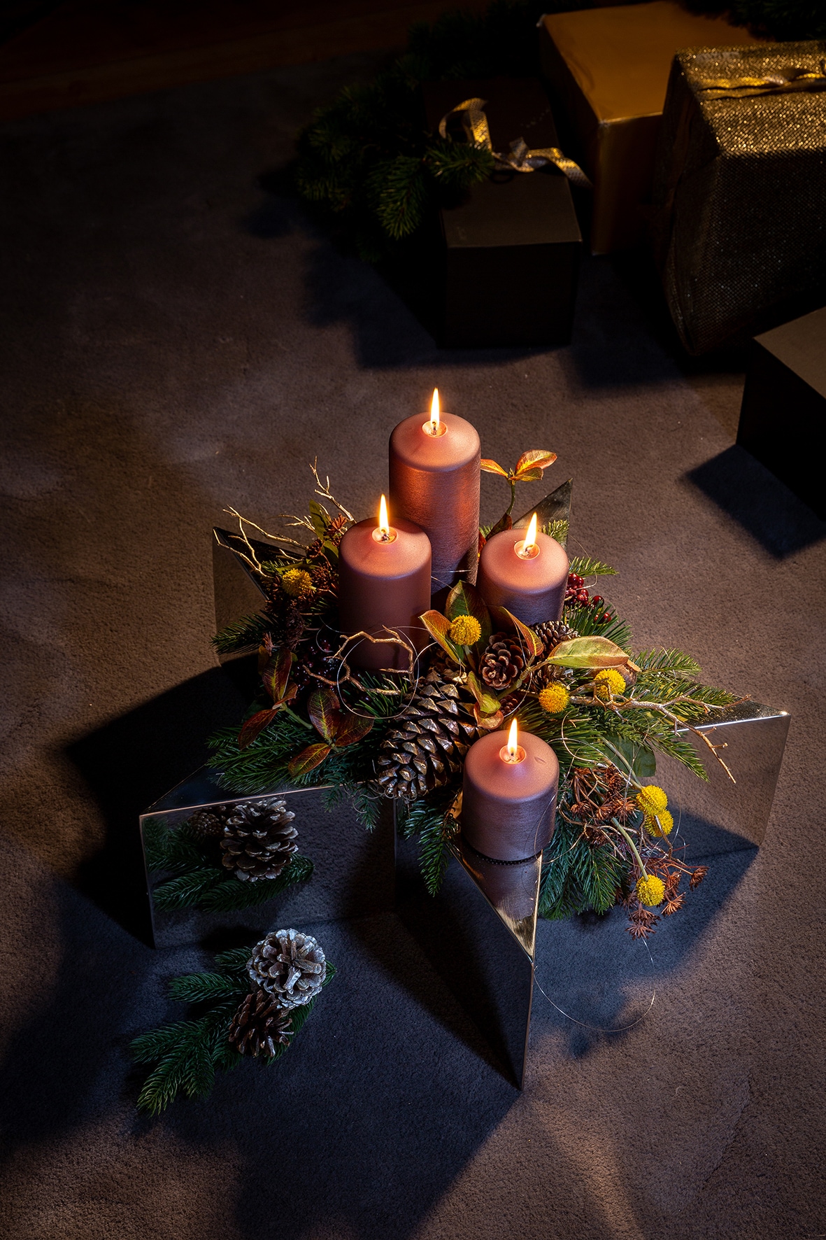 Fink Dekostern »REVA, Weihnachtsdeko aus Edelstahl«, (1 St.), poliert, Weihnachtsstern, Tischdeko, outdoorgeeignet