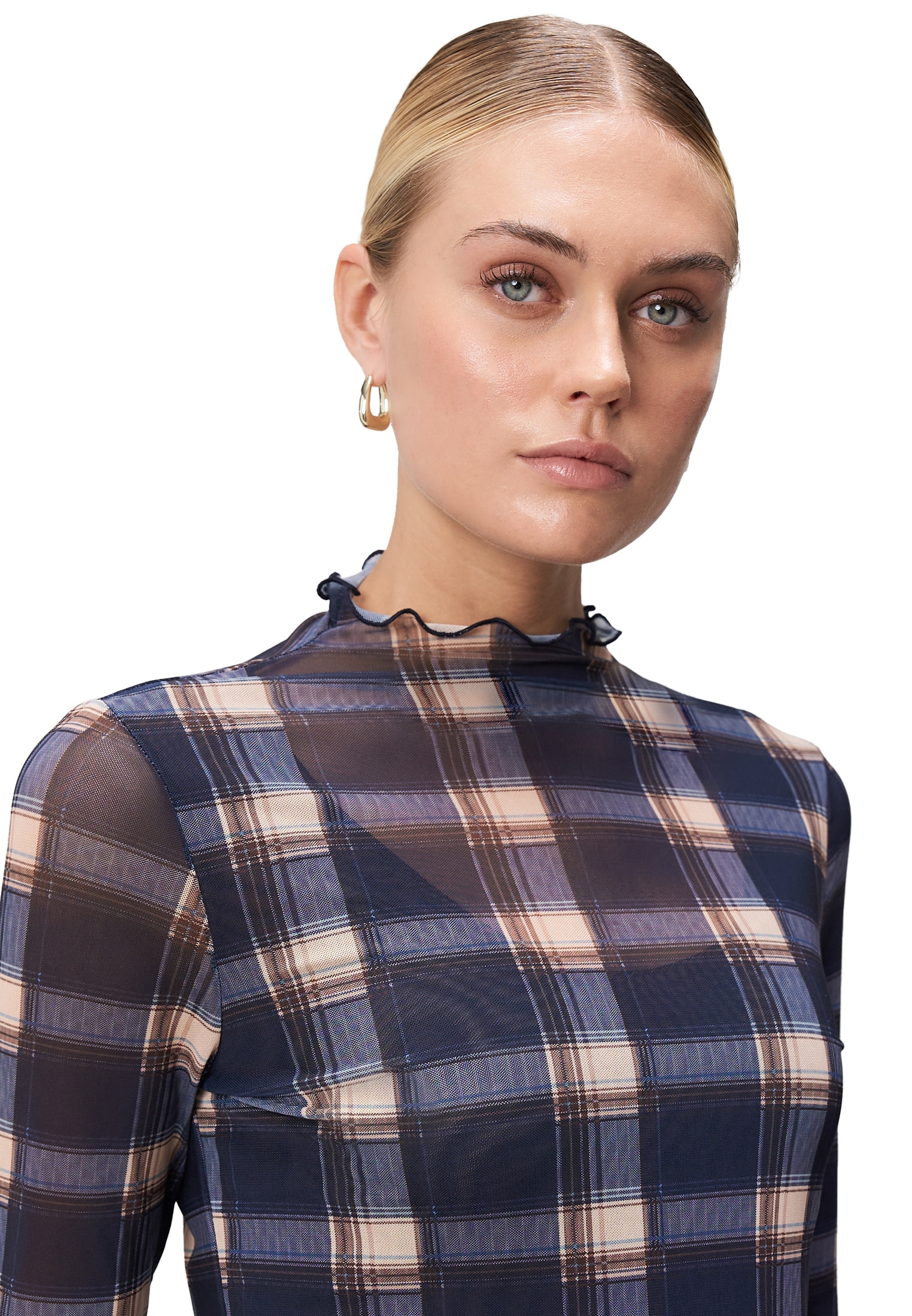 Zero Langarmshirt »Mesh Langarmshirt mit Druck«