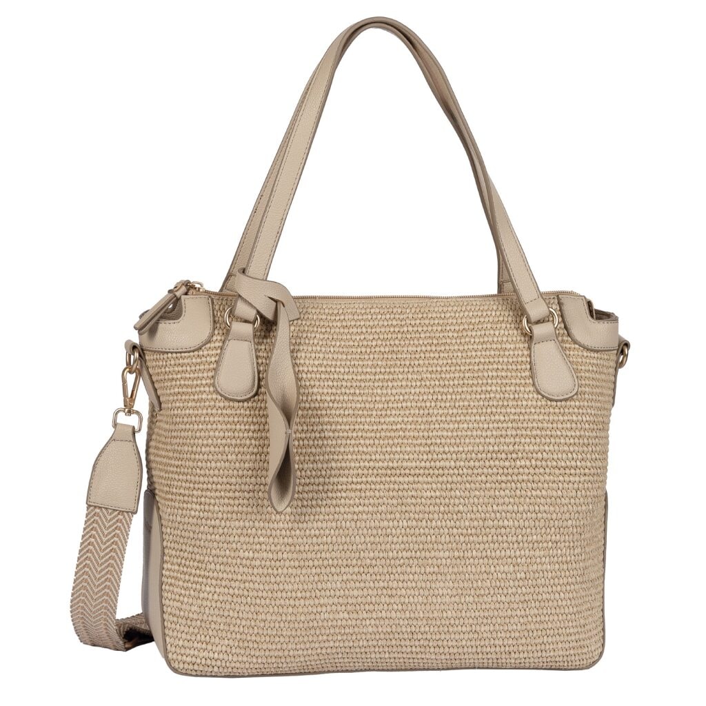 Gabor Shopper »Ophelio« Damen Umhängetasche, Schultertasche mit floralem Anhänger