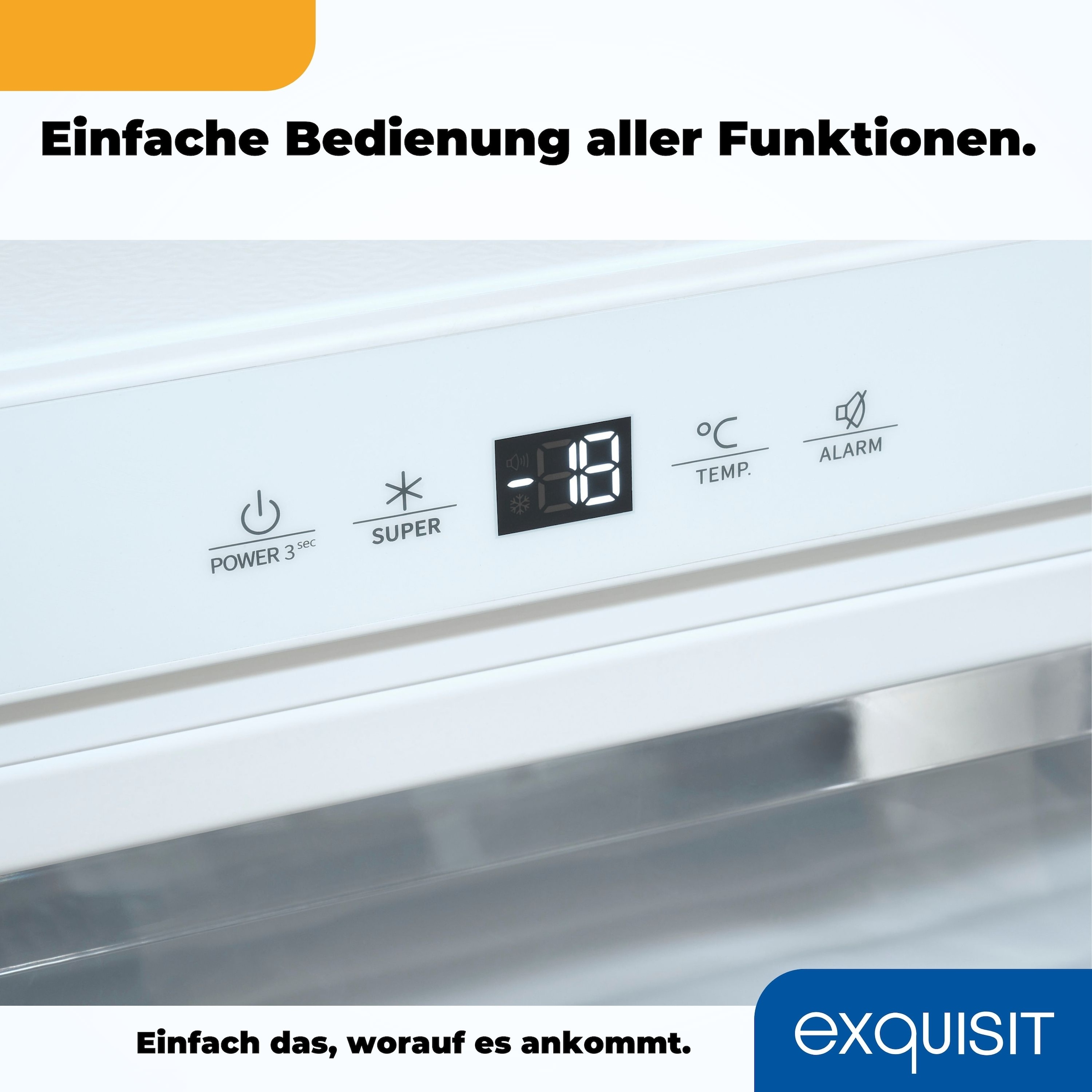 exquisit Gefrierschrank »UGS105-FE-010E« 82,3 cm hoch 59,5 cm breit Ideal zum Unterbauen in die Küchenzeile für kleine Küchen, Büroküchen