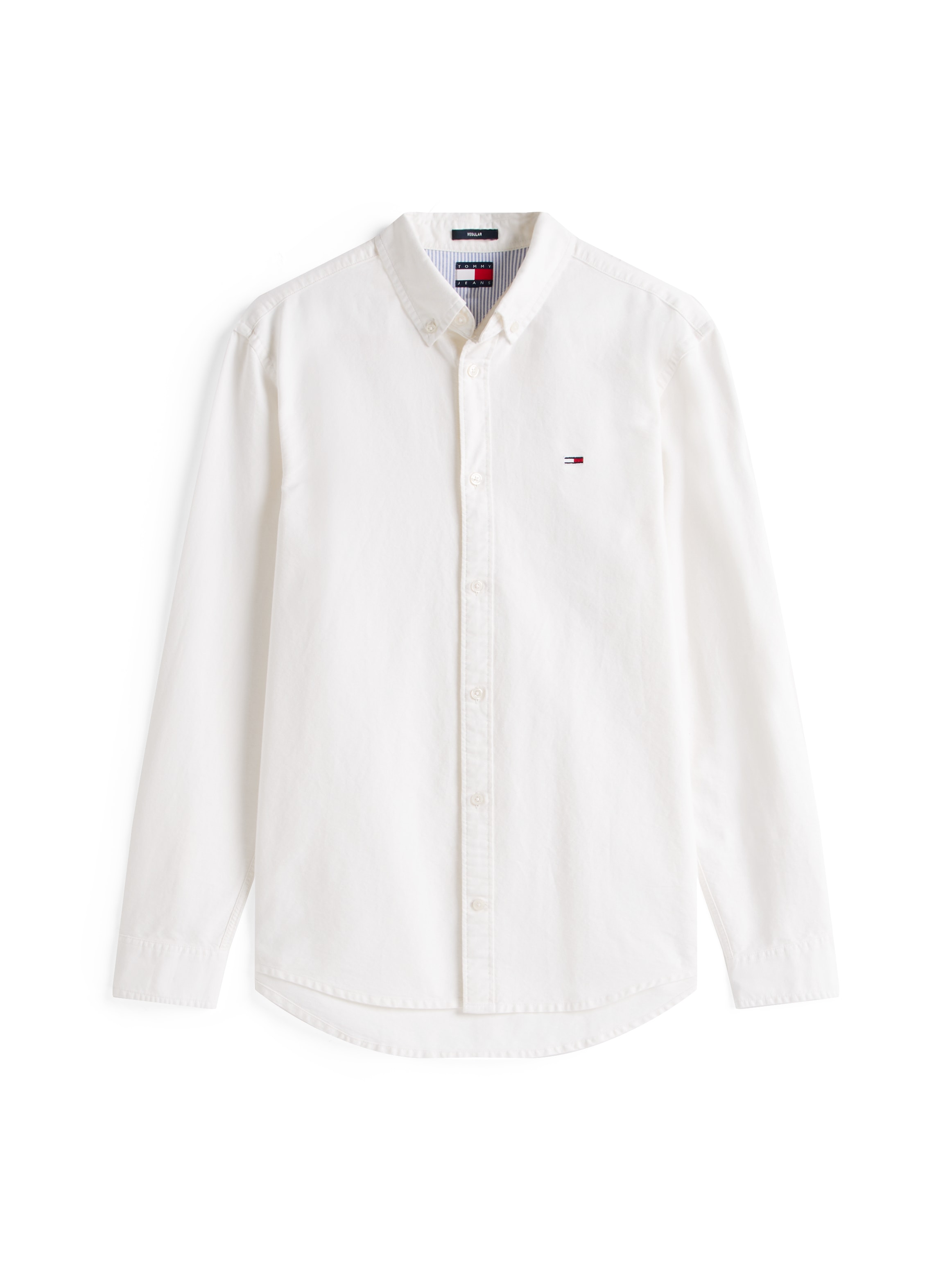 Tommy Jeans Langarmhemd »TJM REG OXFORD SHIRT EXT«, Mit Rundhalsausschnitt