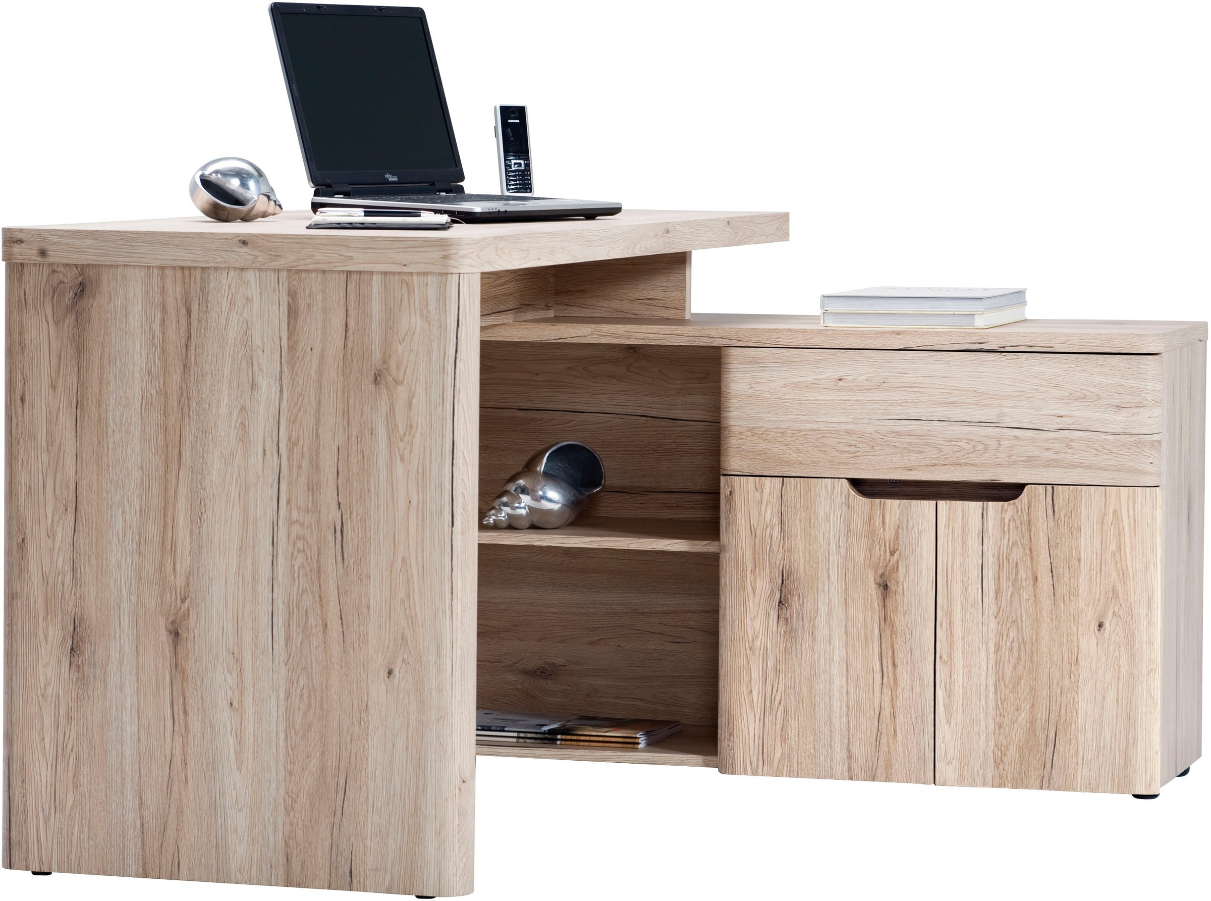 Jahnke Eckschreibtisch »CU-LIBRE 150 E«, (1 St.), wechselseitig montierbar