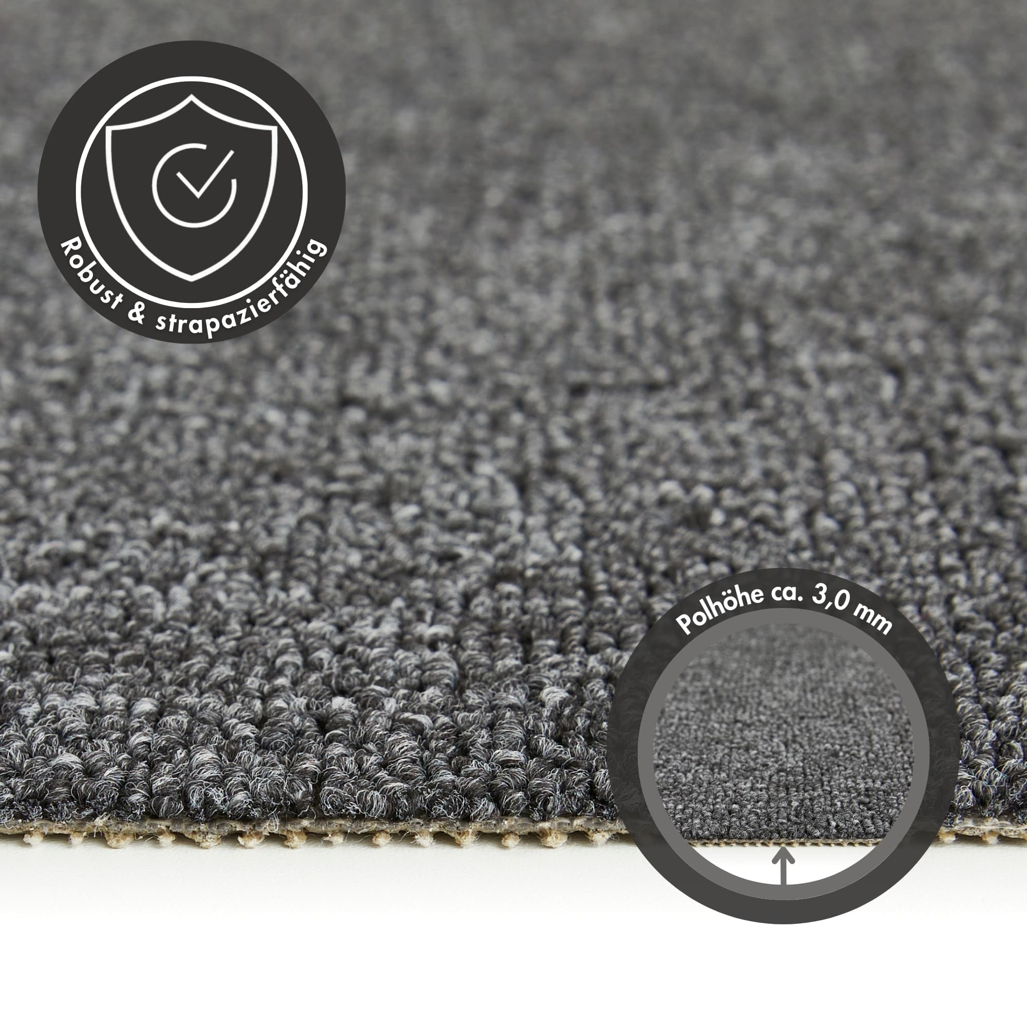 Andiamo Teppichboden »Barbara, Feinschlinge, Made in Netherlands«, rechteckig, 4,5 mm Höhe, meliert, Breite 200 oder 400 cm, strapazierfähig, pflegeleicht