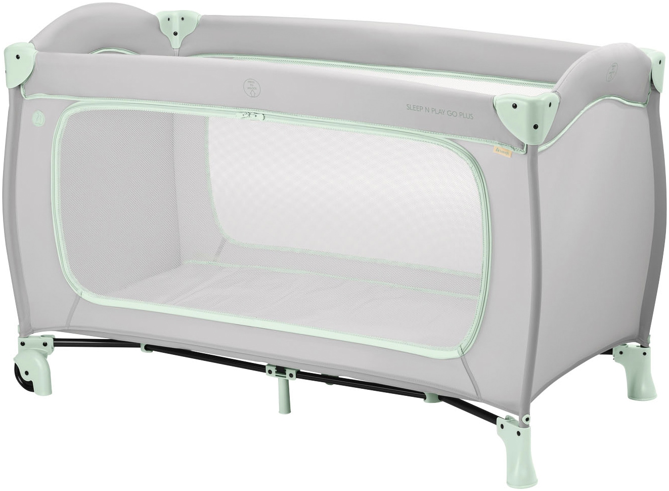 Baby-Reisebett »Sleep N Play Go Plus, Dusty Mint«, mit integrierten Rädern;...