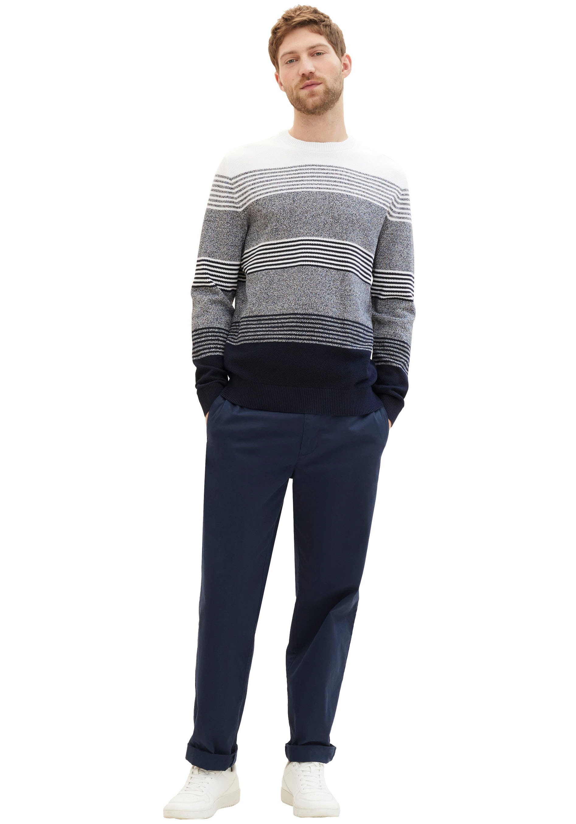 TOM TAILOR Streifenpullover, mit Streifen-Optik