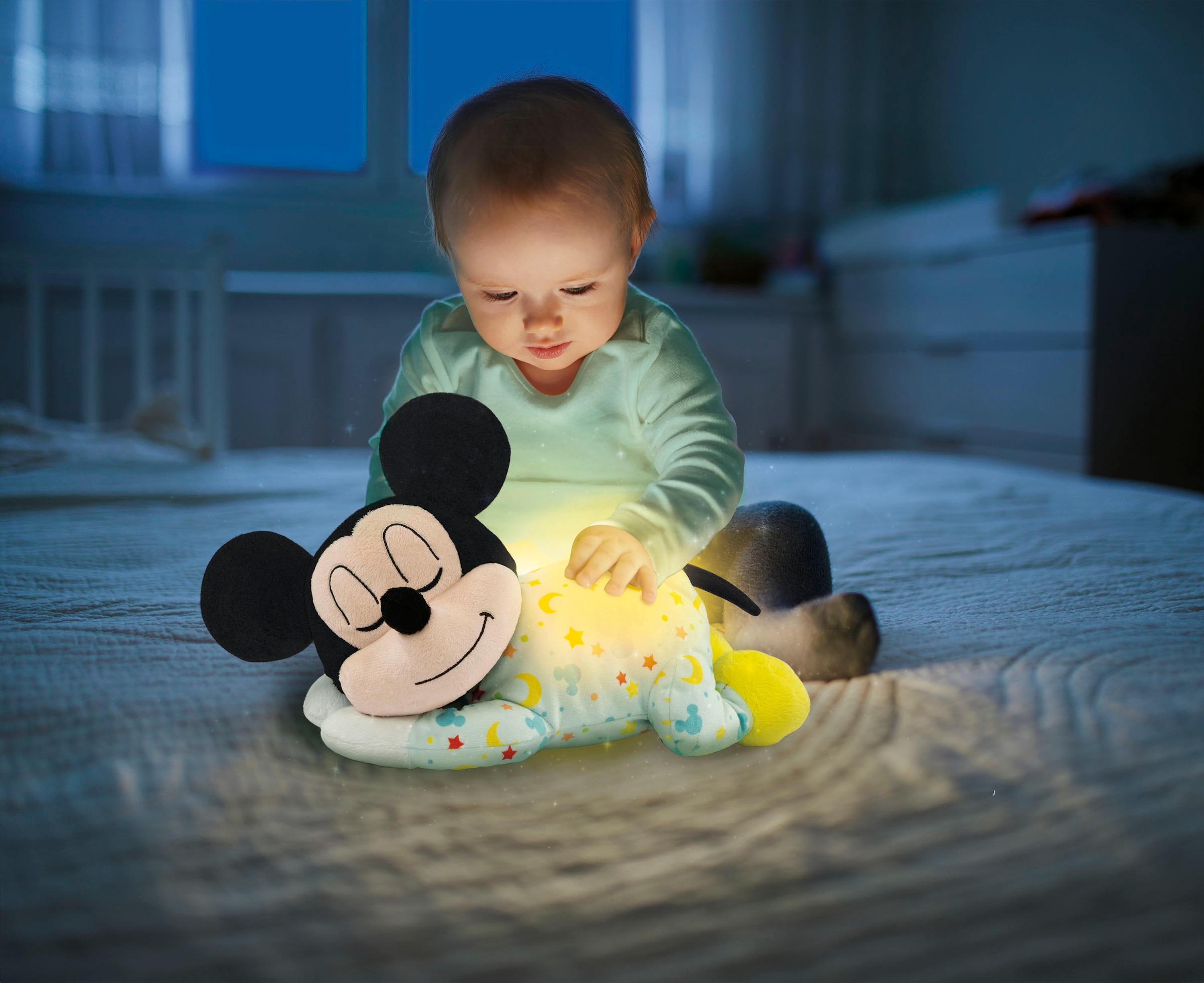 Clementoni® Plüschfigur »Disney Baby, Schlafender Baby Mickey«, mit Licht und Sound; Made in Europe