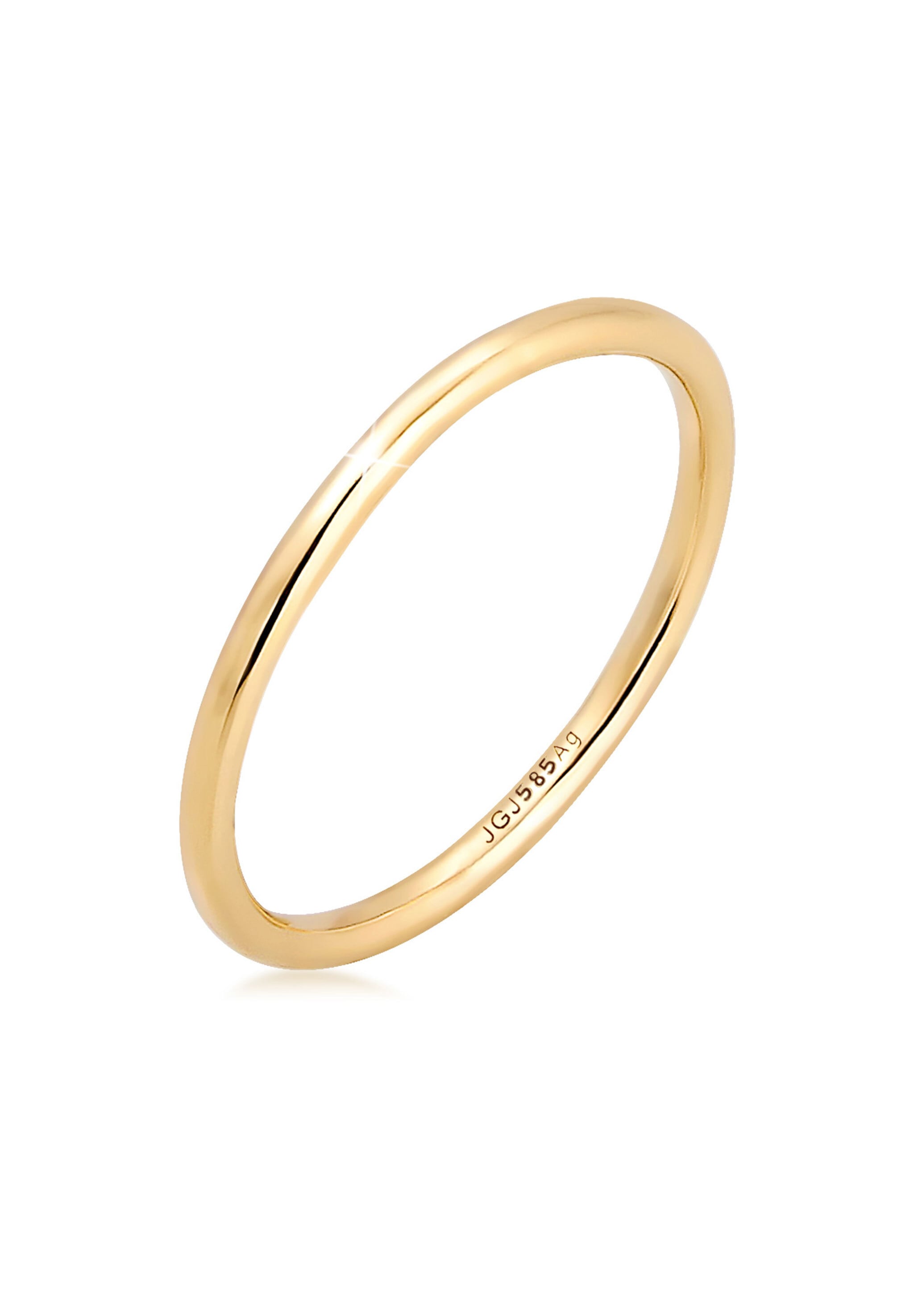 Elli Premium Silberring »Ring Bandring Ehering Trauring Hochzeit 585er Gelbgold«