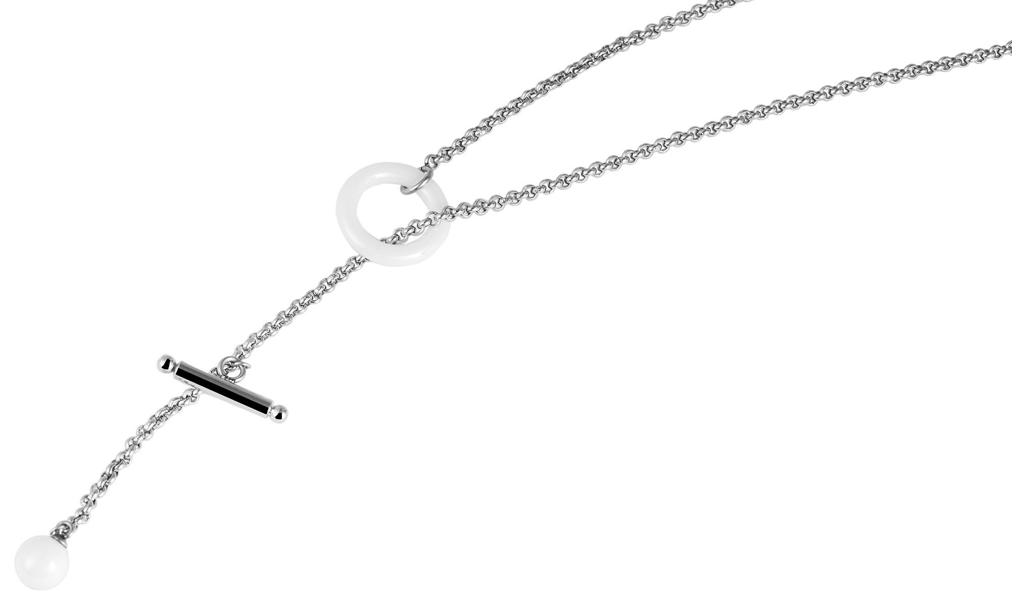 Adelia´s Gliederkette »Damen Halskette ¿ Erbskette aus Edelstahl 43 cm«
