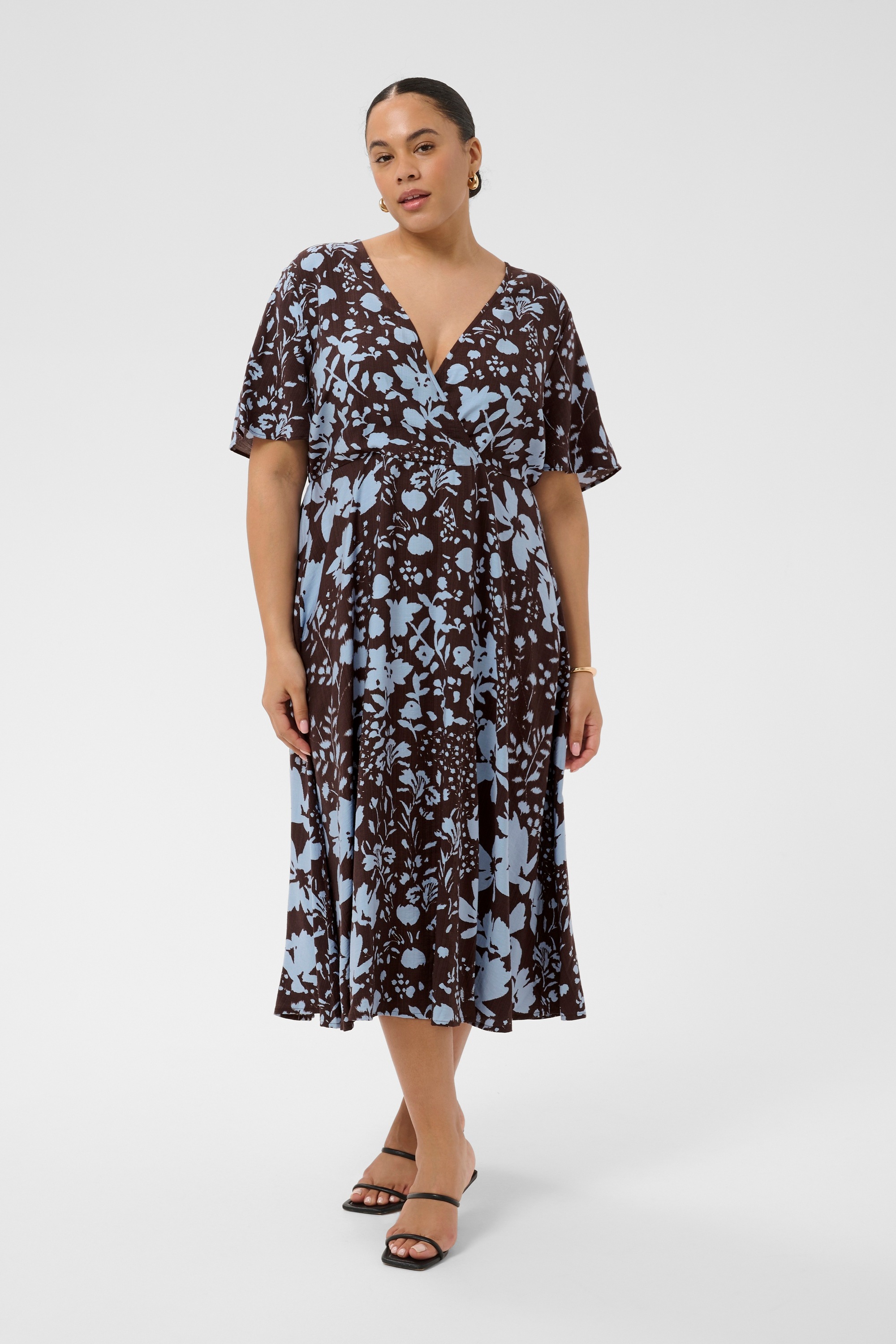 KAFFE Curve Midikleid »Damen Kleid KCnadine«