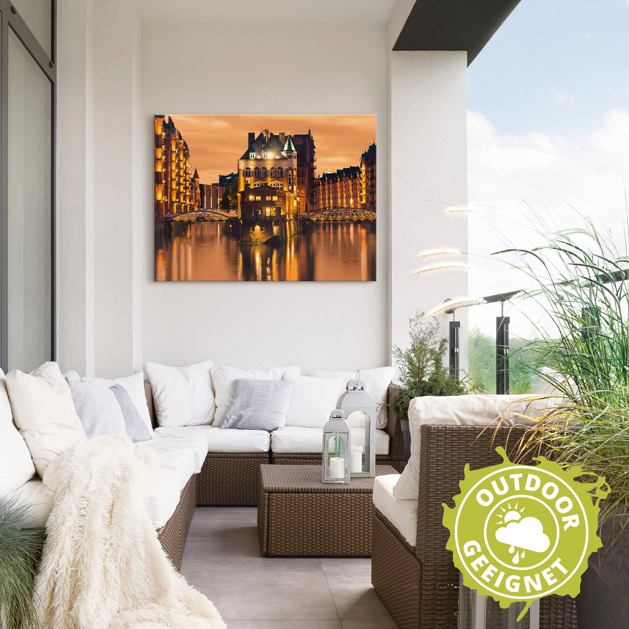 Artland Wandbild »Speicherstadt in Hamburg« Deutschland 1 Stk. tlg. als Alubild, Leinwandbild in verschied. Größen