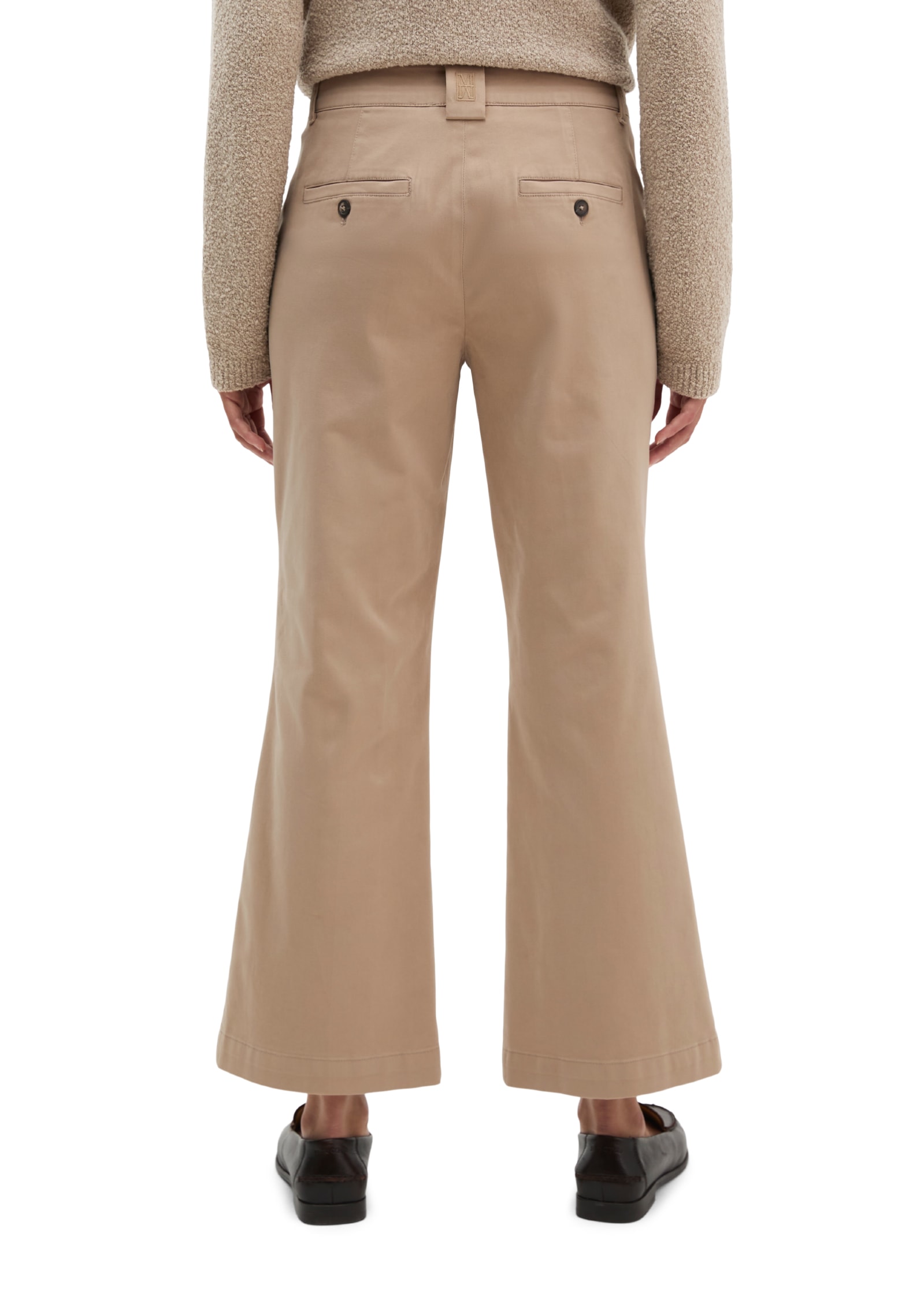 Marc O'Polo 7/8-Hose »MARTHE FLARED«  aus Baumwoll-Stretch-Satin, Flared Fit