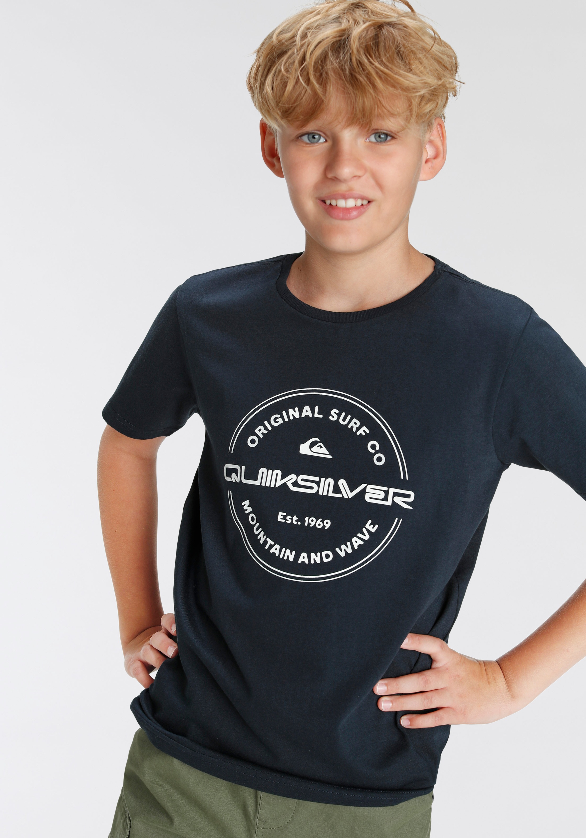 Quiksilver T-Shirt tlg.) Logodruck«, mit OTTO im Online (Packung, 2 »Jungen Shop Doppelpack