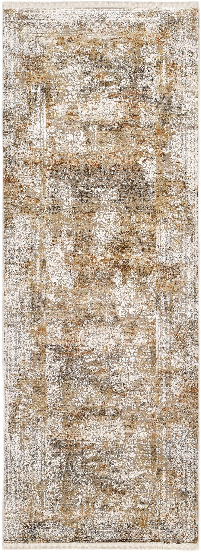 OCI DIE TEPPICHMARKE Läufer »BESTSELLER CAVA« rechteckig 8 mm Höhe Glanz Viskose, mit Fransen, Wohnzimmer