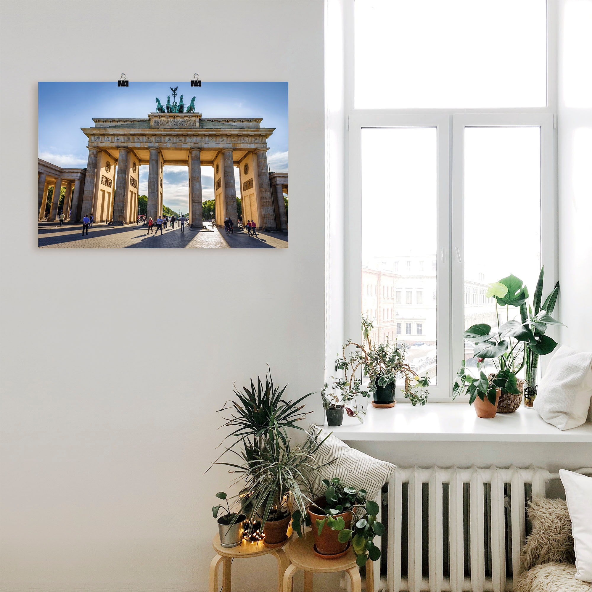 Artland Poster »Brandenburger Tor in Berlin«, Gebäude, (1 St.), als Alubild, Leinwandbild, Wandaufkleber oder Poster in versch. Größen