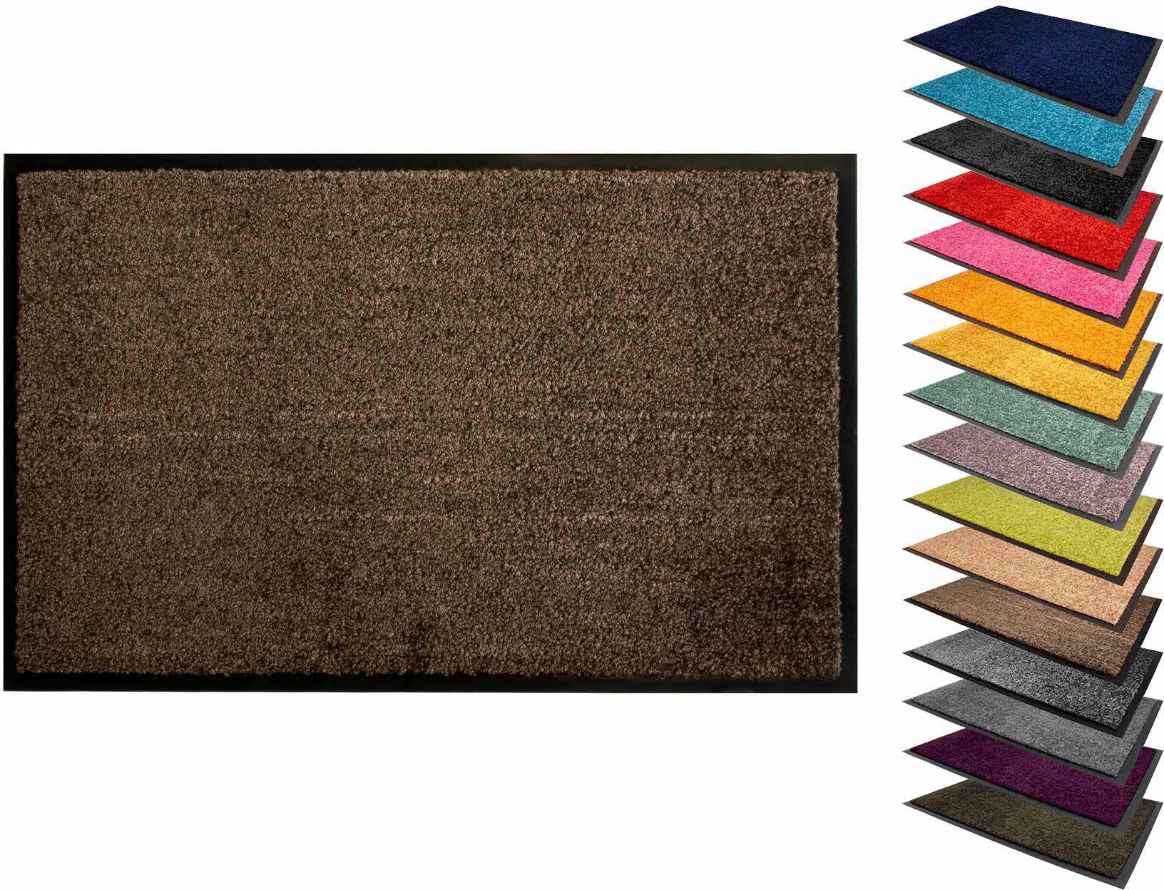 Primaflor-Ideen in Textil Fußmatte »Schmutzfangmatte CLEAN PRO, Made in Belgium«, rechteckig, 8 mm Höhe, Uni-Farben, UV-beständig, strapazierfähig, waschbar