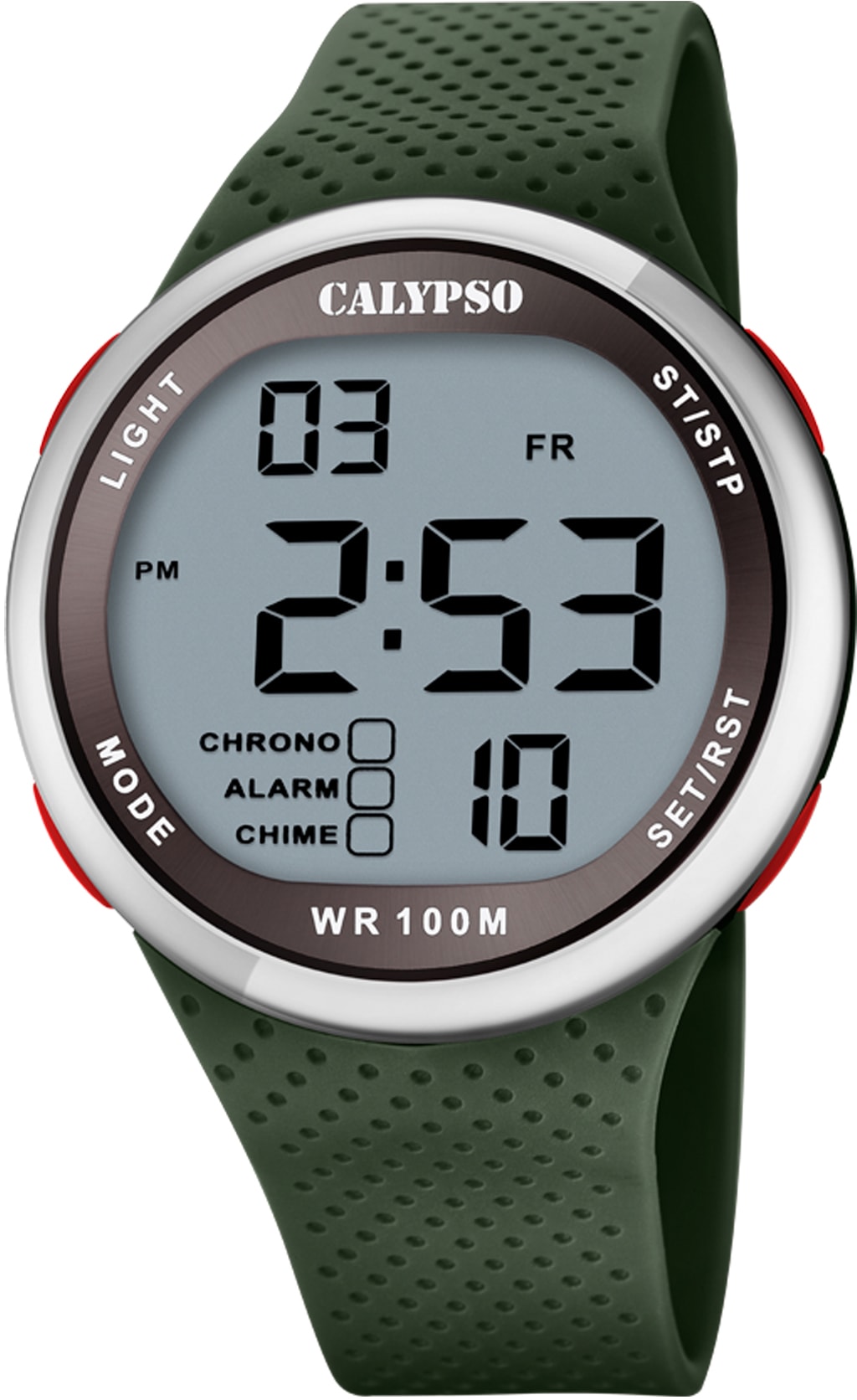 CALYPSO WATCHES Chronograph »Color Splash, K5785/5«, Armbanduhr, Quarzuhr, Herrenuhr, Datum, Digitalanzeige, Stoppfunktion