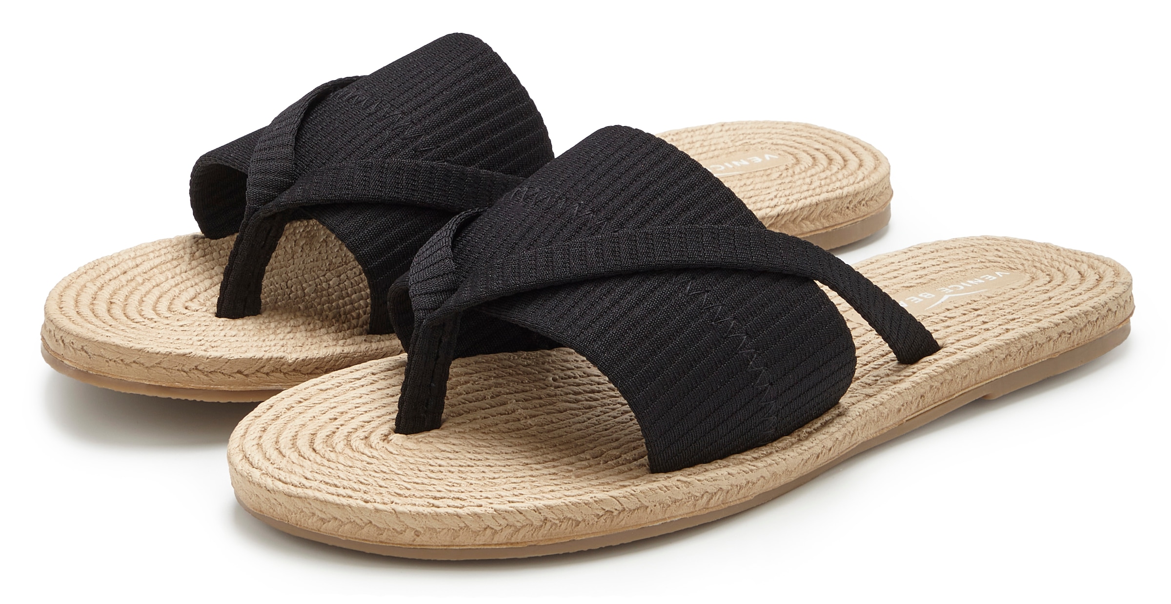 Venice Beach Badeschuh »Badepantolette, Badelatsche, Badezehentrenner, Sandale, Mule«  NEU Pantolette, Zehentrenner mit wasserabweisender und leichter Sohle